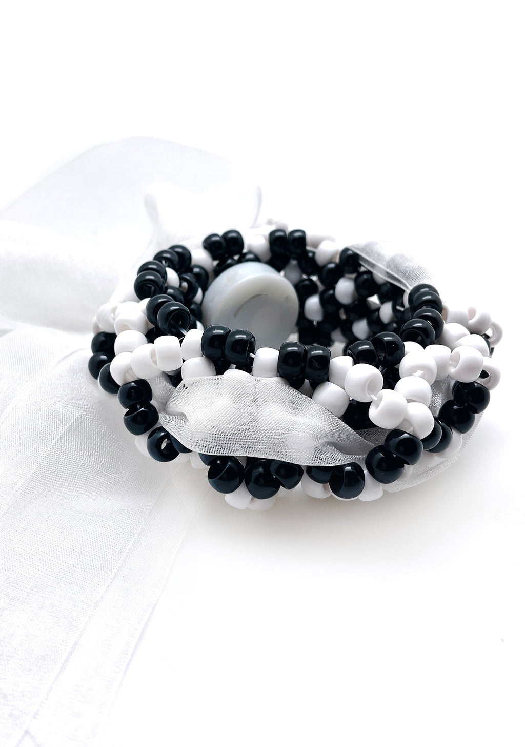  Gothitelle Lolita Light Up Ribbon Rave Kandi Bracelet