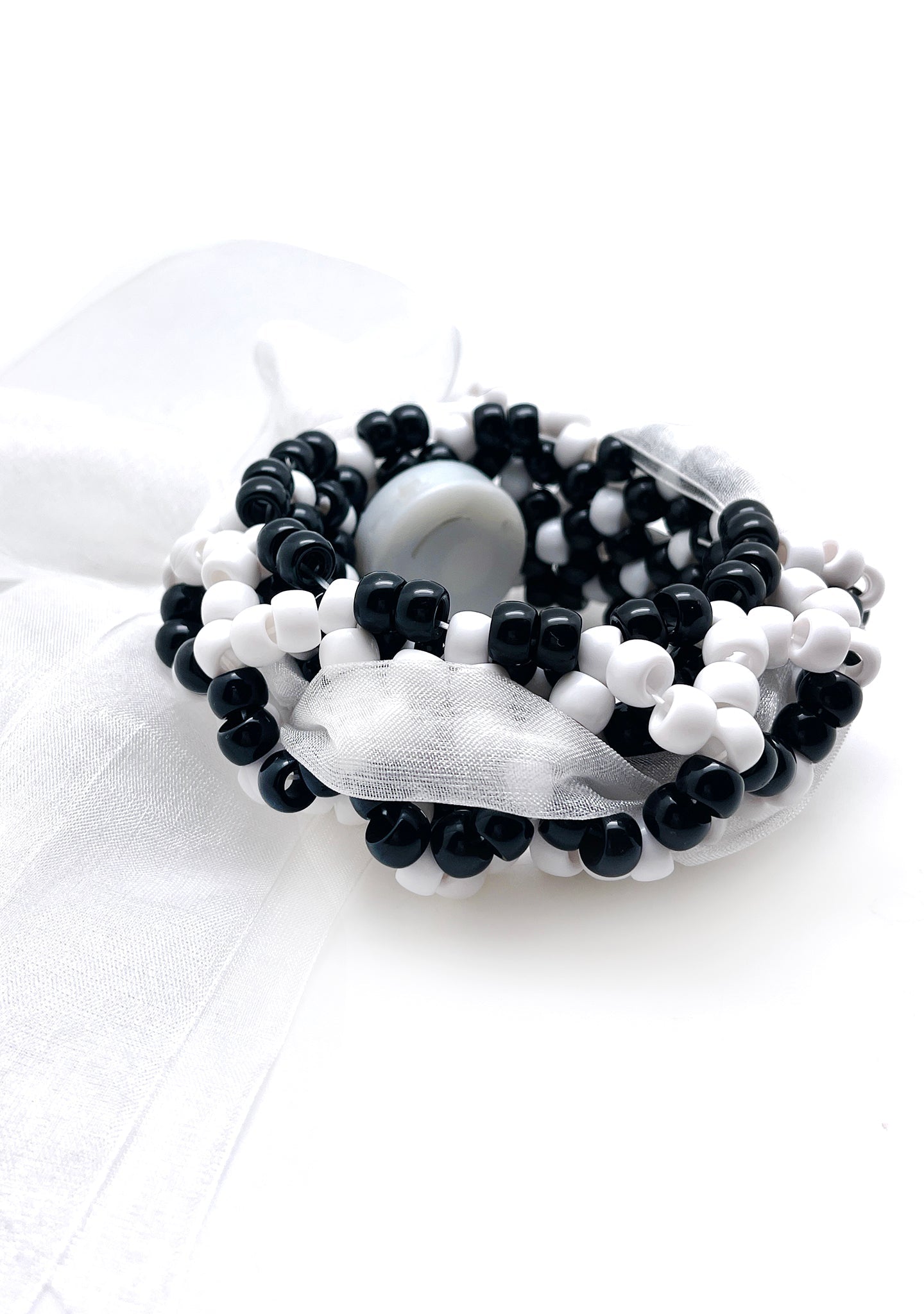  Gothitelle Lolita Light Up Ribbon Rave Kandi Bracelet