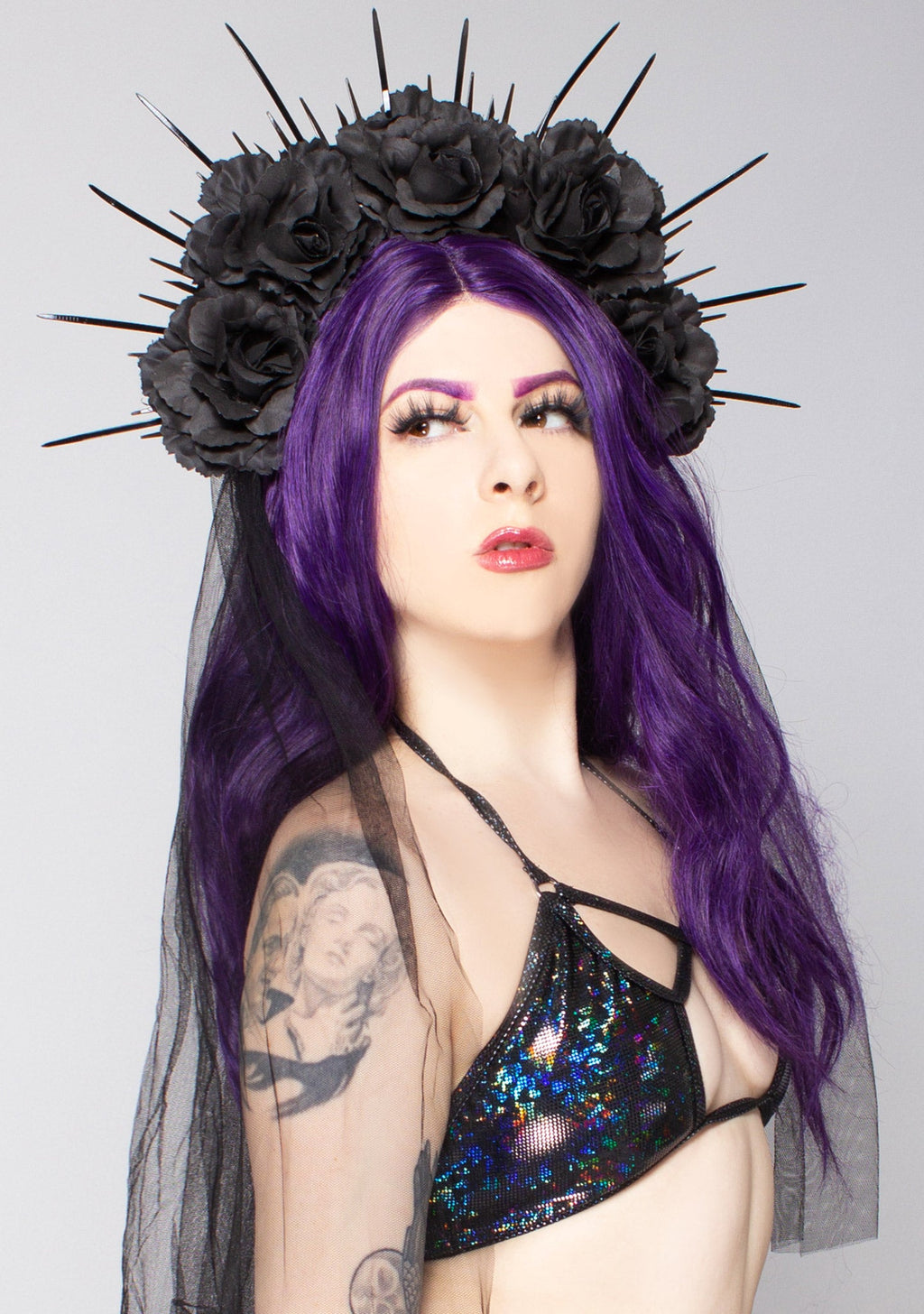  Nevermore Rose Veil Crown