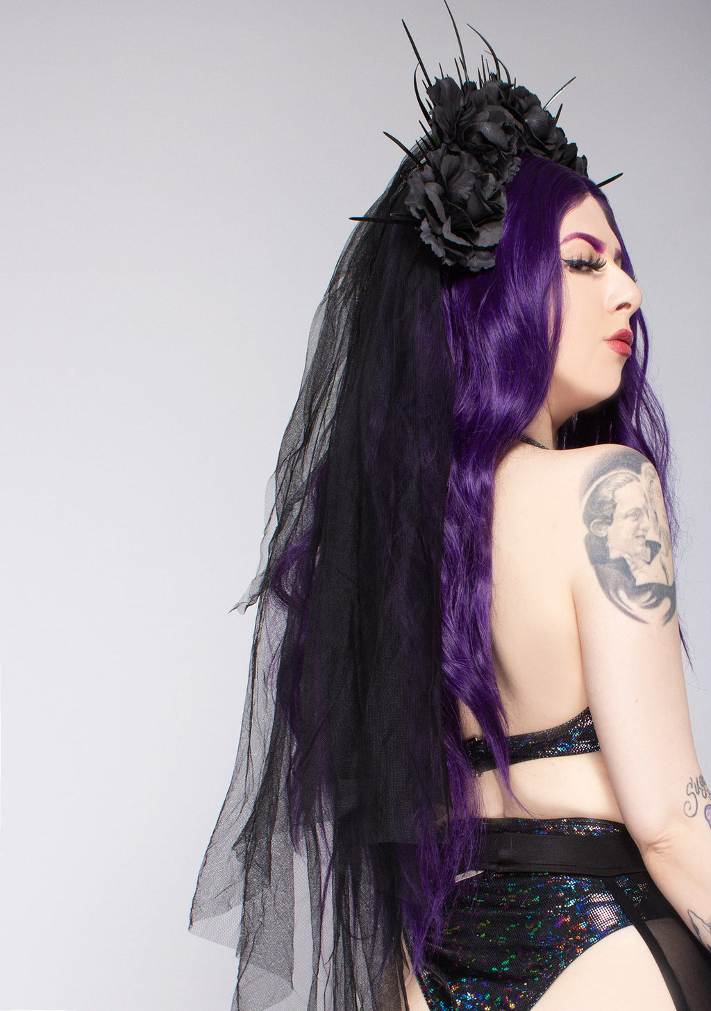  Nevermore Rose Veil Crown