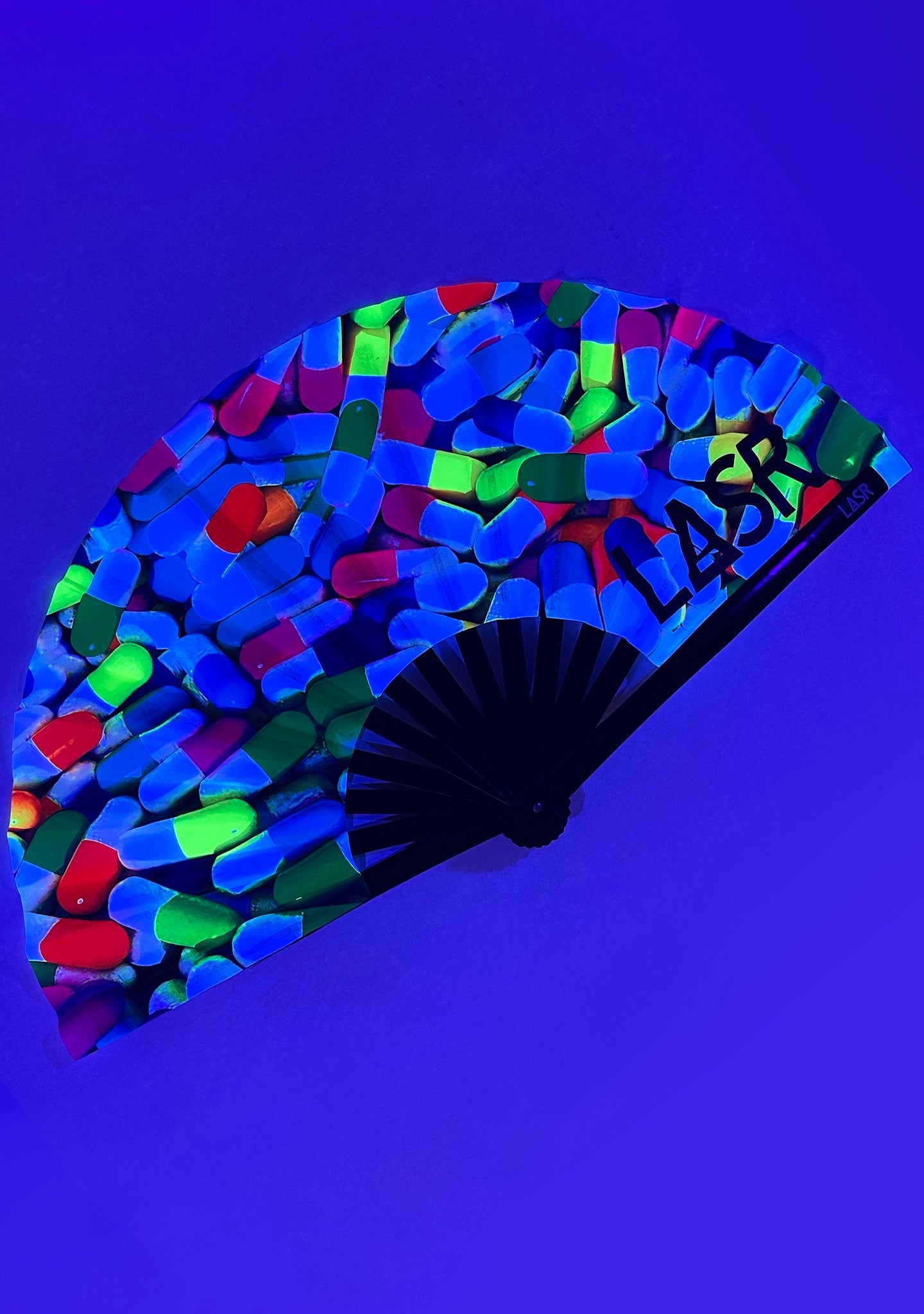  Happy Pills UV Reactive Rave Fan