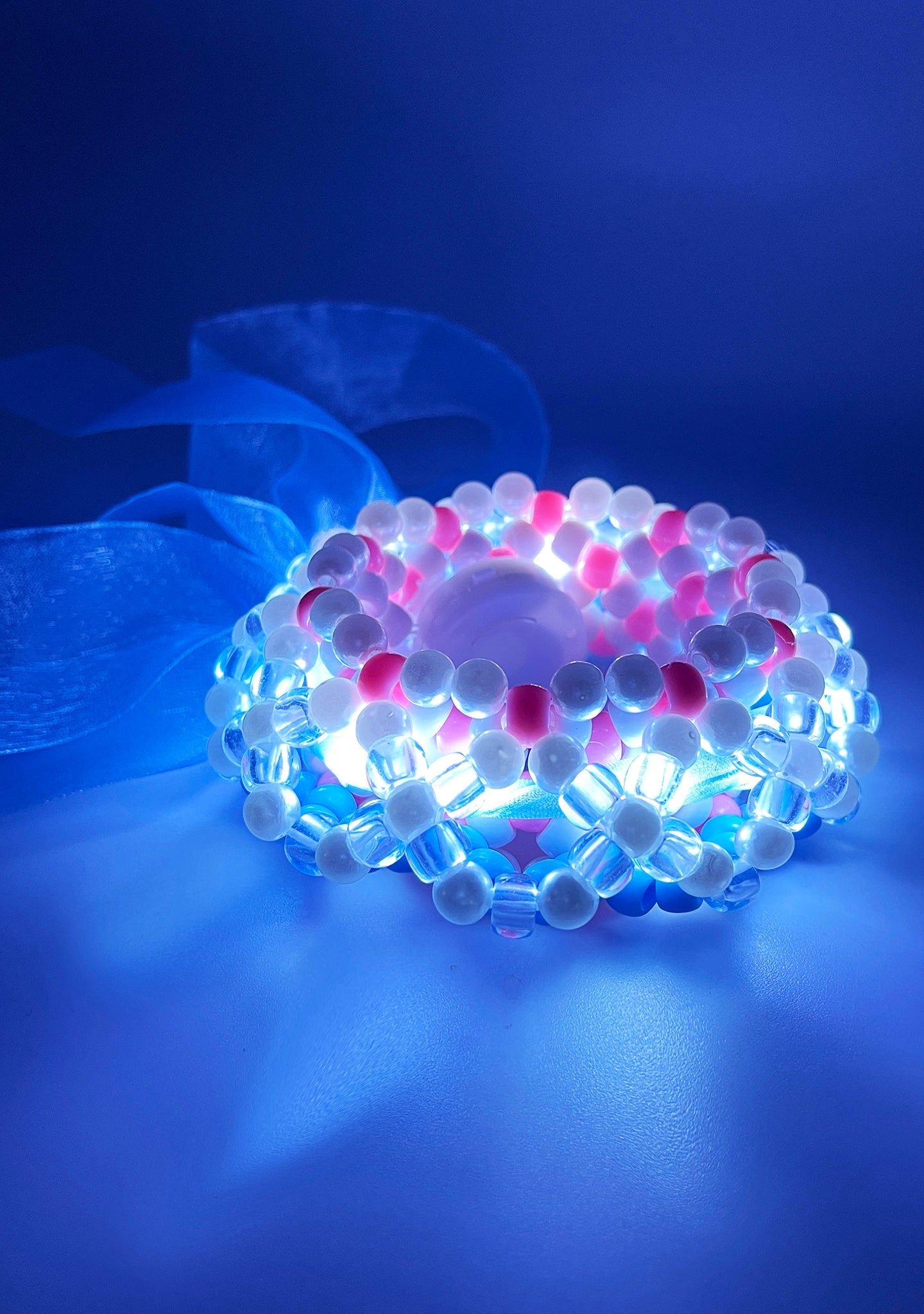  Love Dream Light Up Ribbon Rave Kandi Bracelet