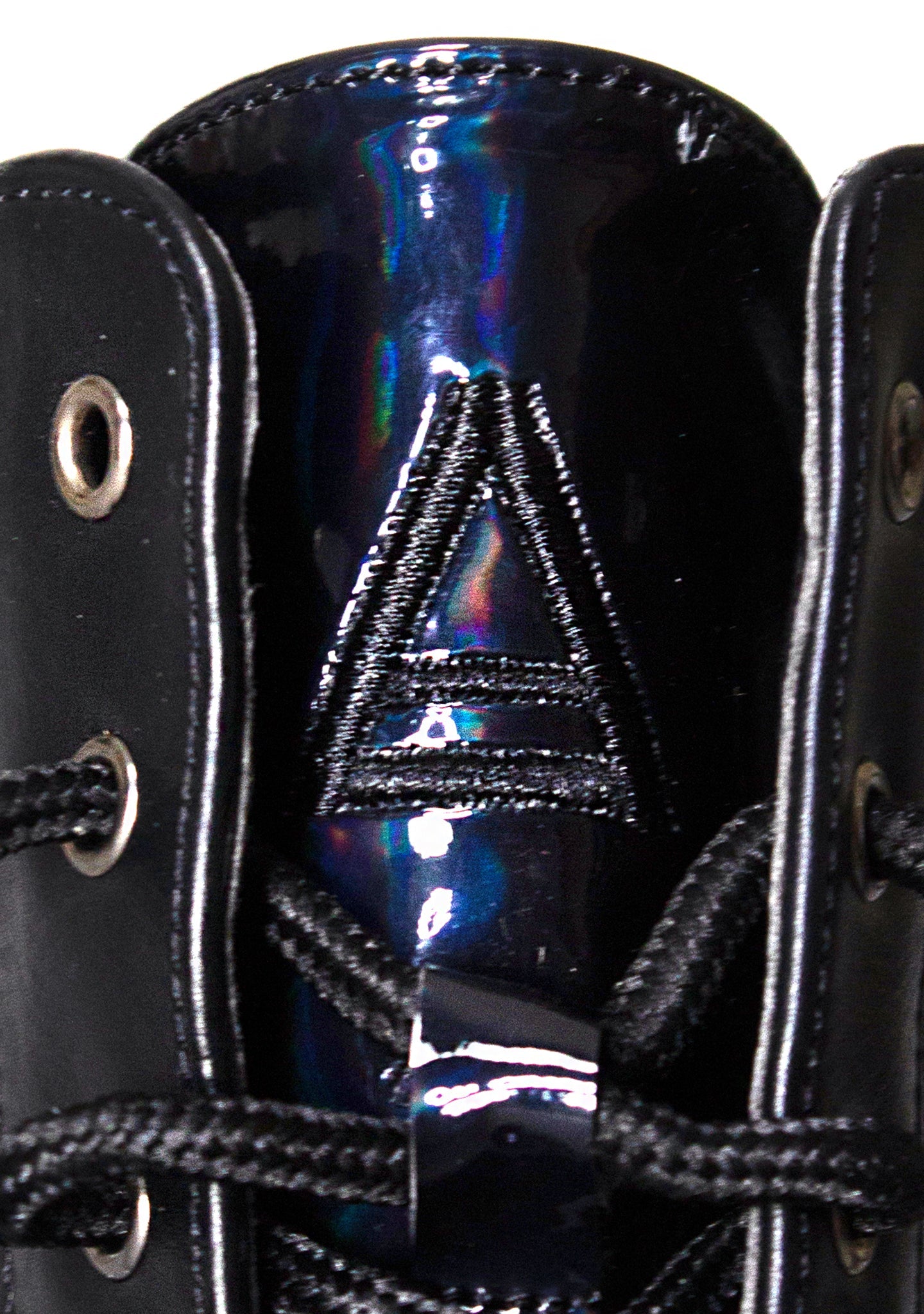  Nightshade Hi Hologram Black Platform Boots