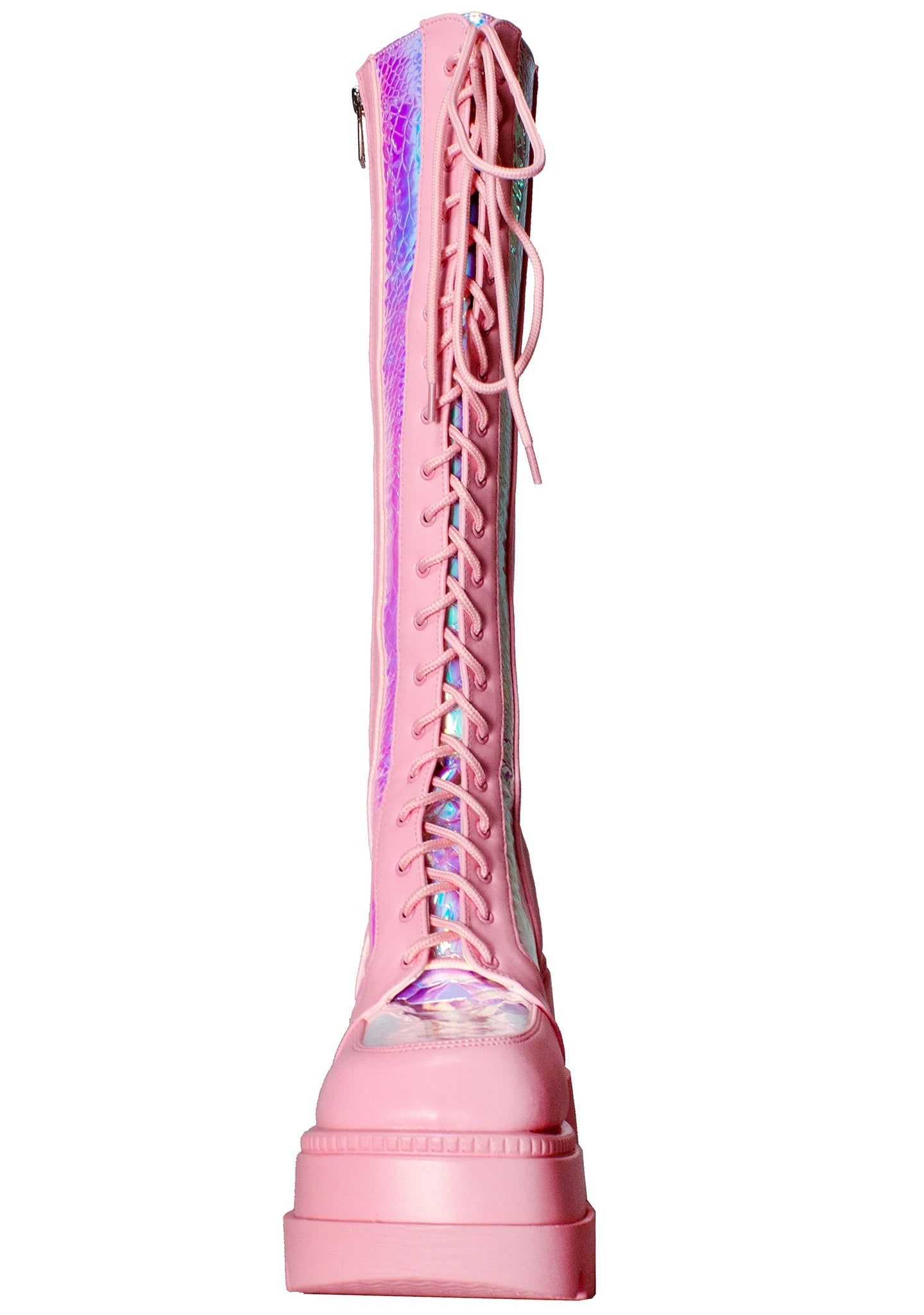  Pink Poison Hi Pink Platform Boots