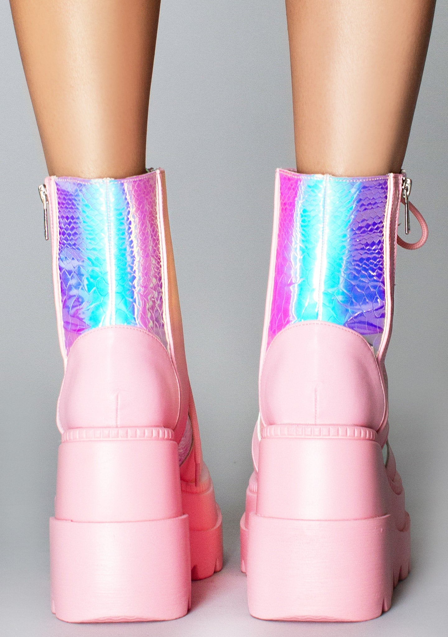  Pink Poison Pink Platform Boots