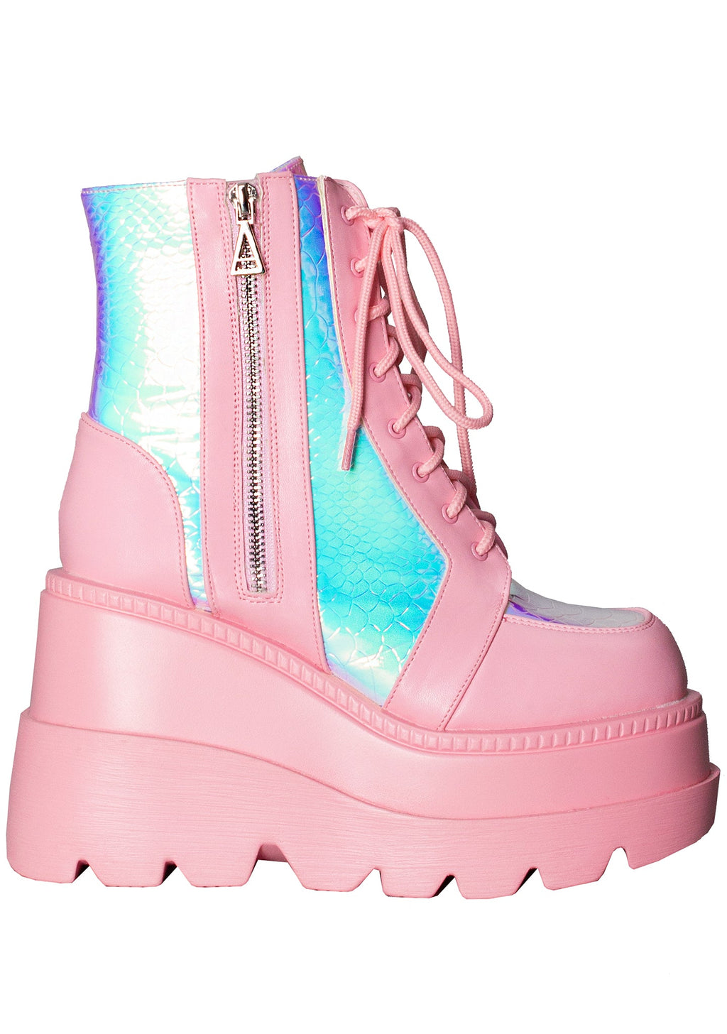  Pink Poison Pink Platform Boots