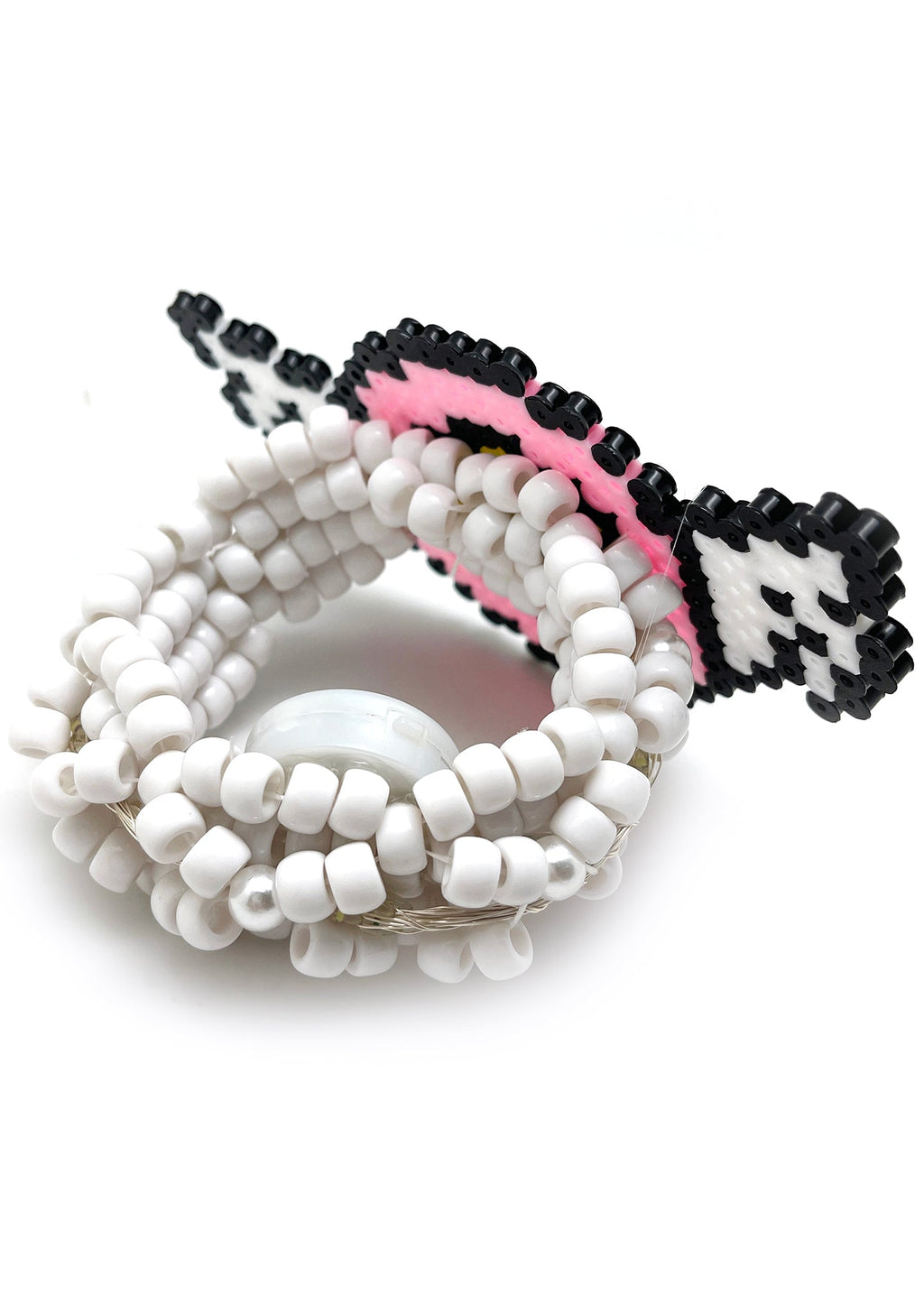  Press Start Light Up Pendant Rave Kandi Bracelet