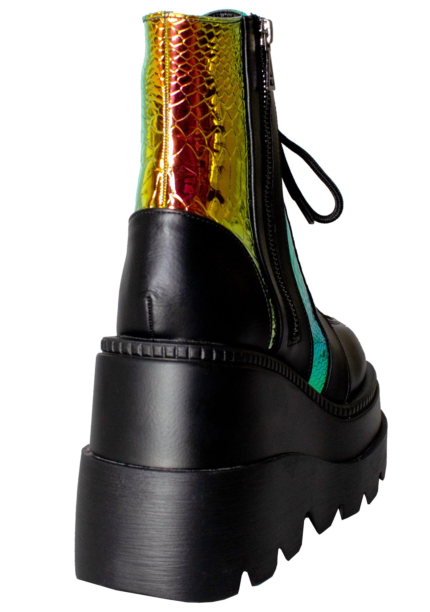  X LASR Exclusive RADIO Radioactive Black Platform Boots