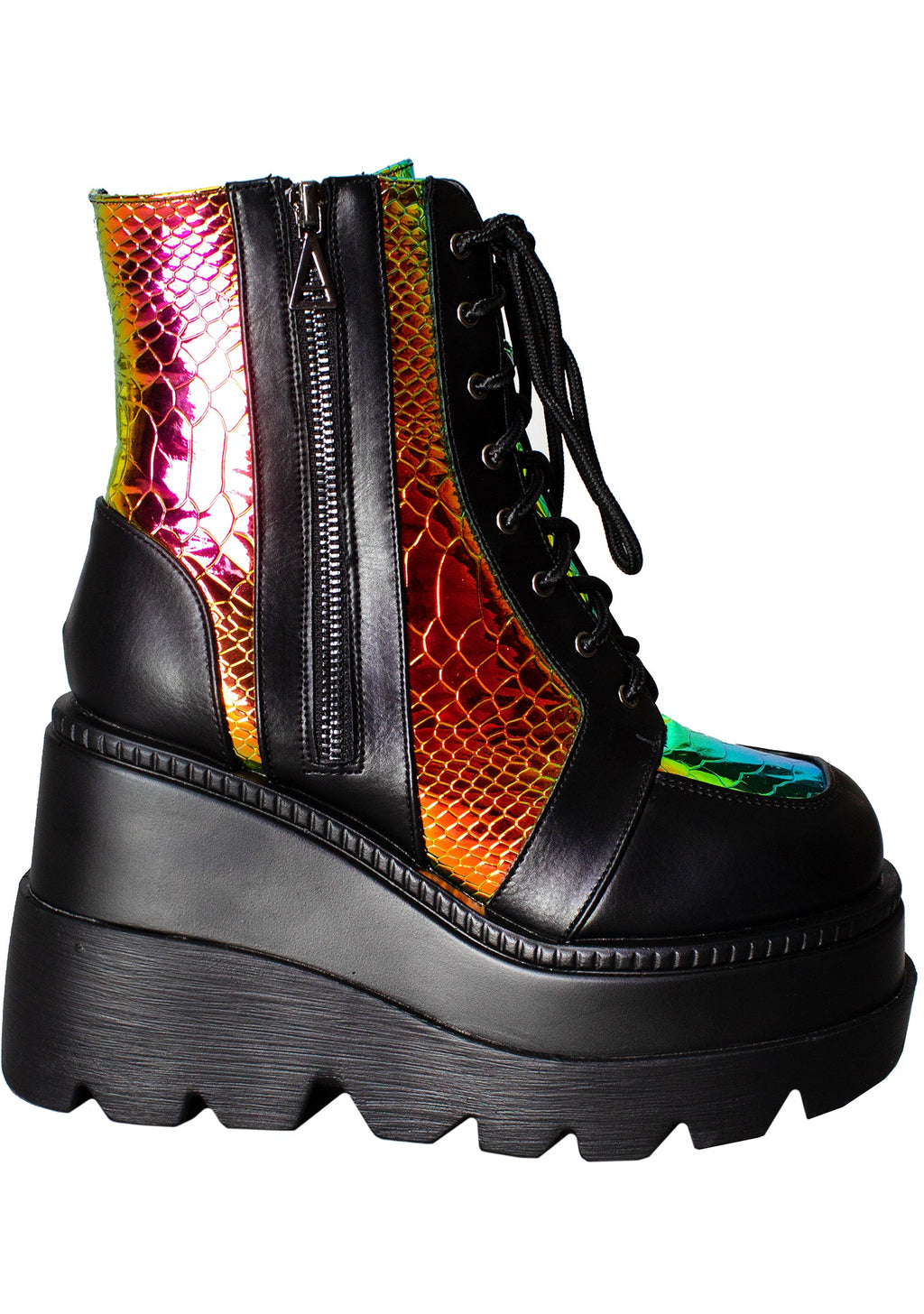  X LASR Exclusive RADIO Radioactive Black Platform Boots