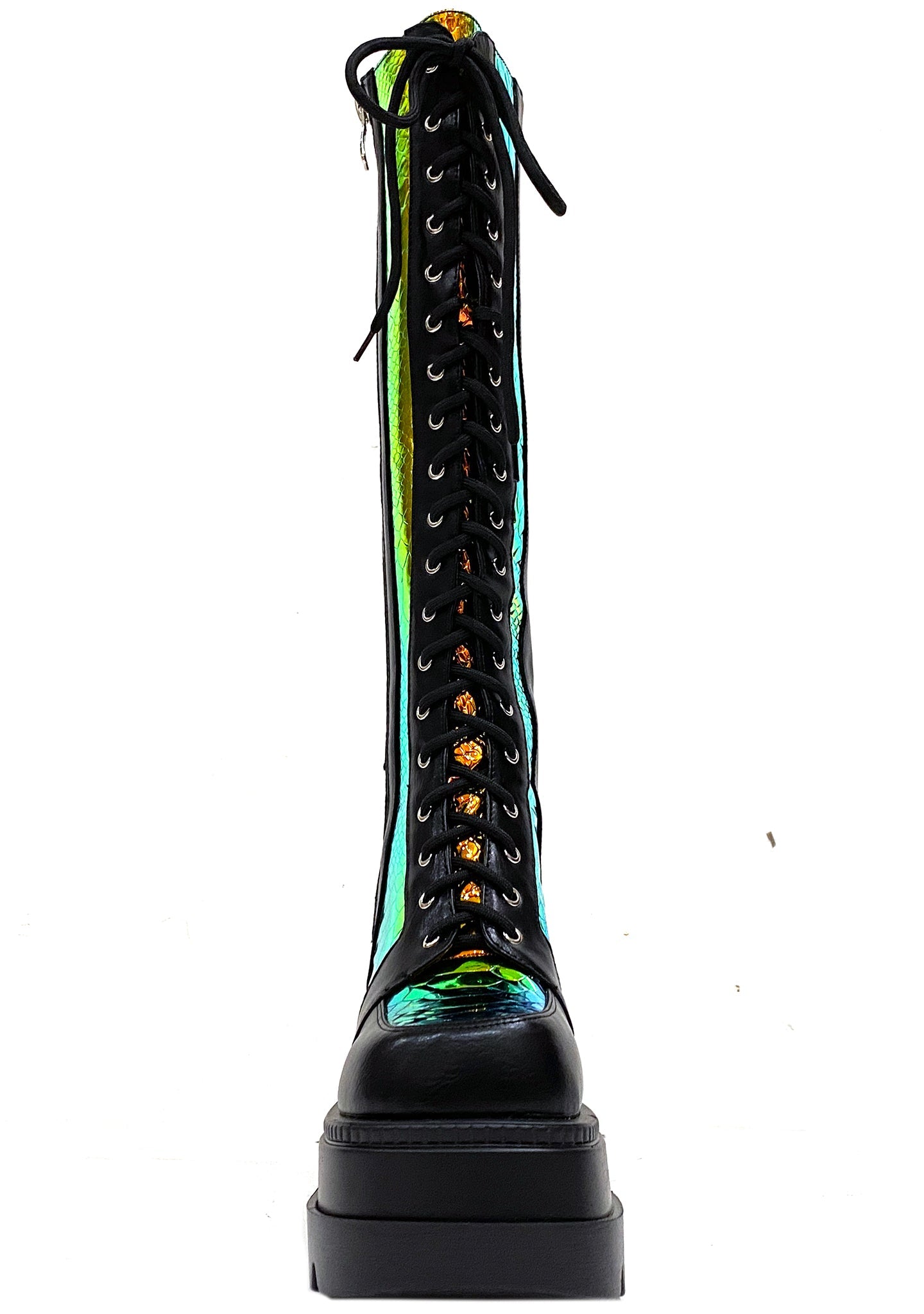 Radioactive Hi Black Platform Boots