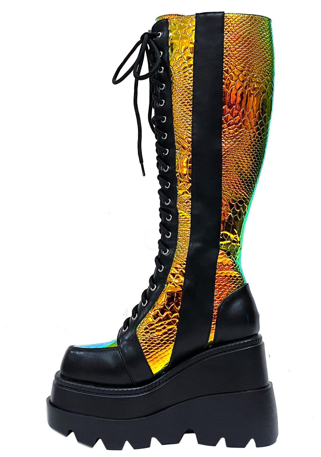  Radioactive Hi Black Platform Boots
