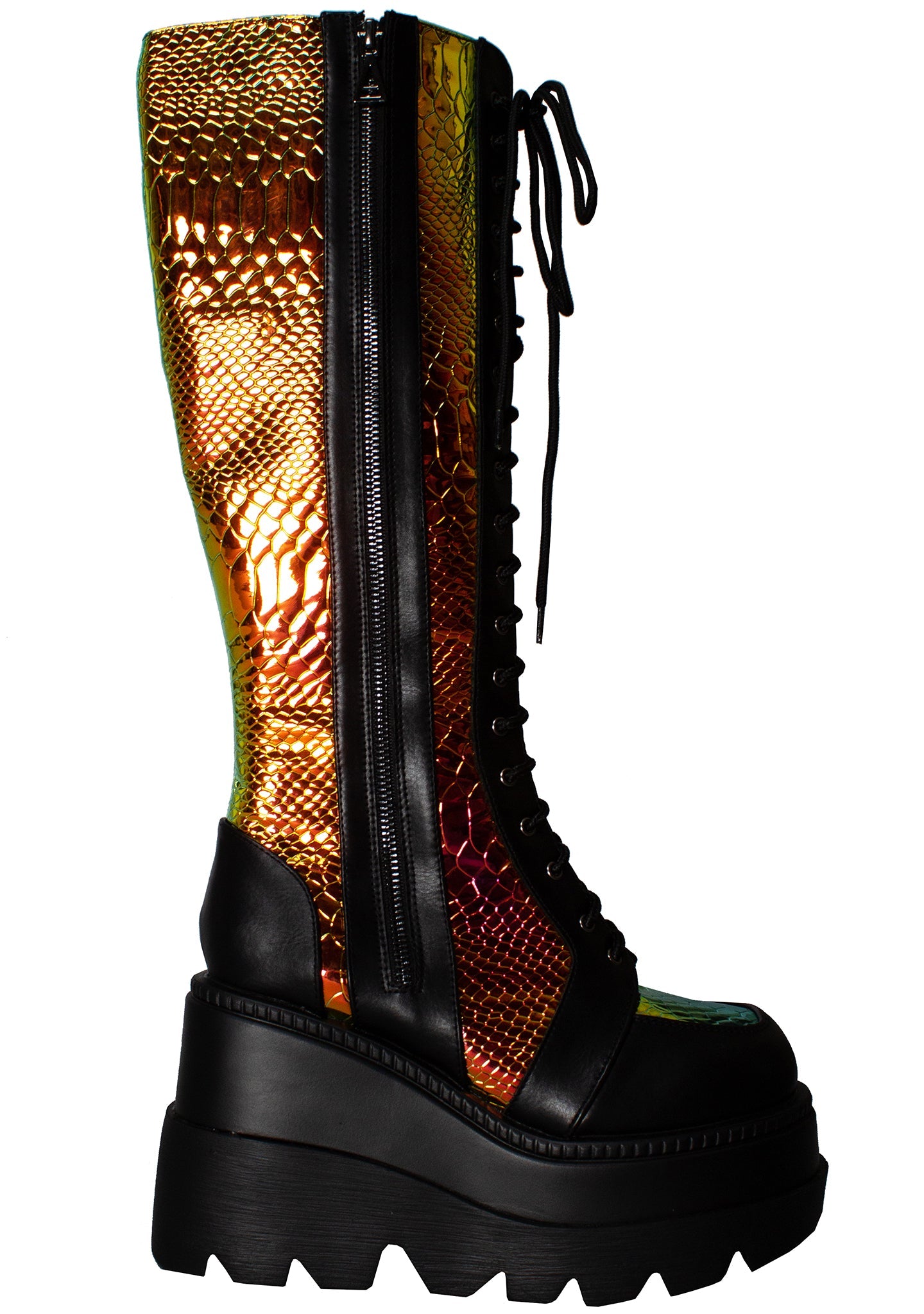  Radioactive Hi Black Platform Boots