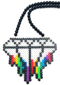  Rainbow Diamond Rave Kandi Necklace