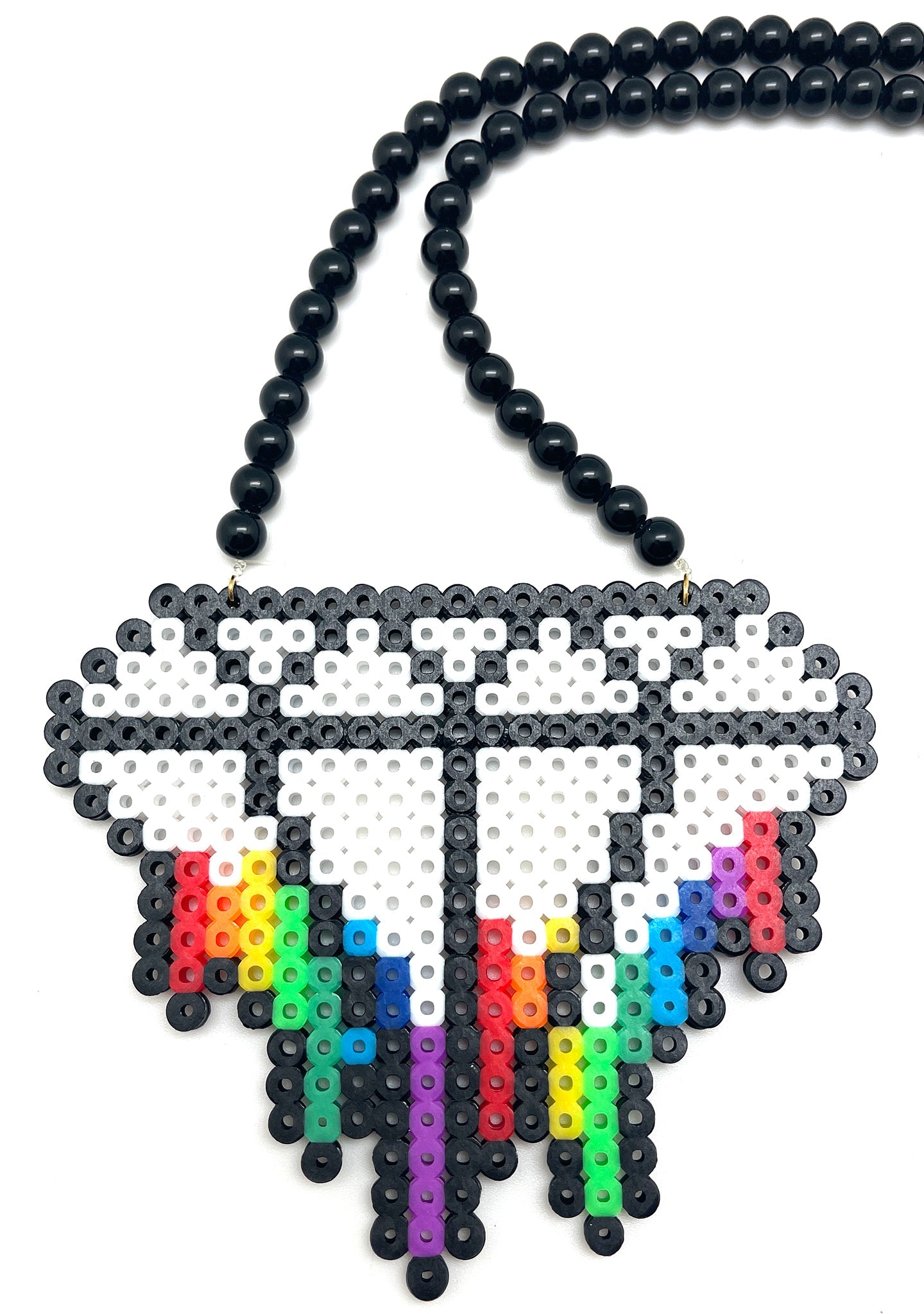  Rainbow Diamond Rave Kandi Necklace