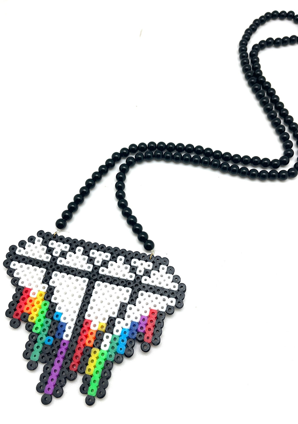  Rainbow Diamond Rave Kandi Necklace