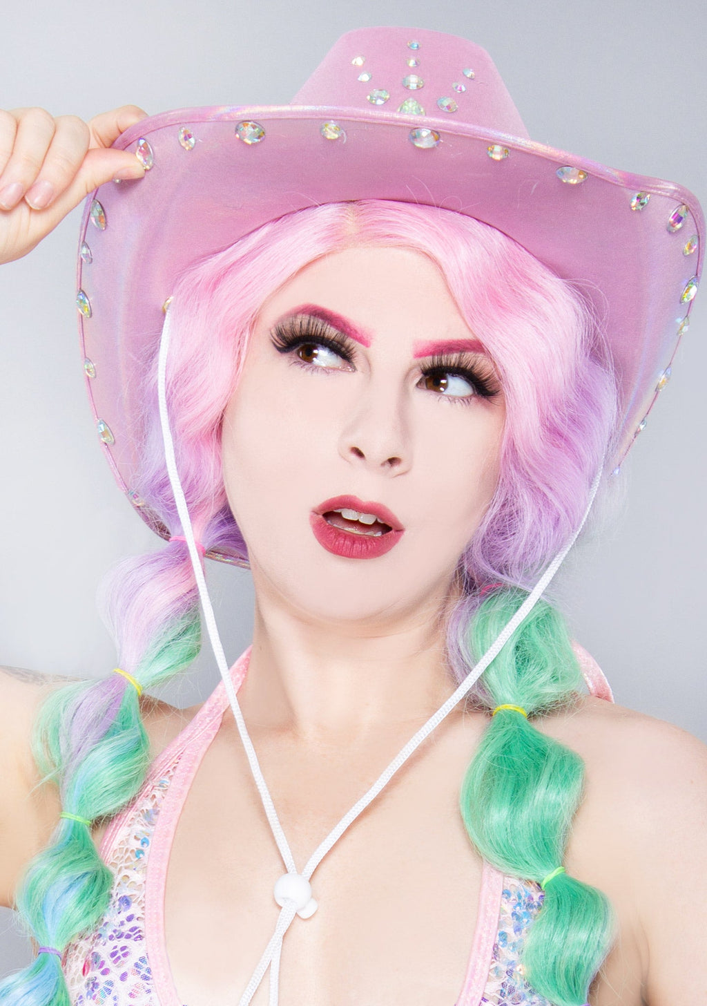  Rhinestone Cowgirl Opalescence Festival Hat