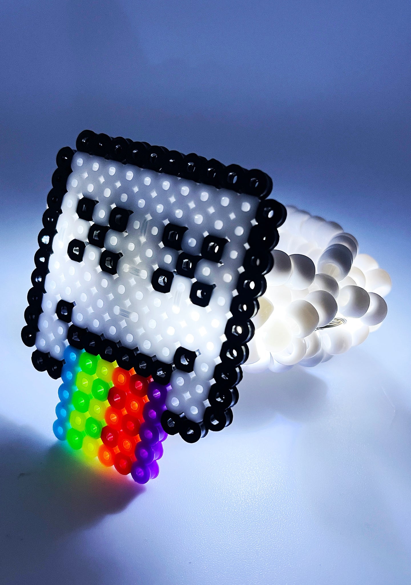  Silly Emoticon Light Up Pendant Rave Kandi Bracelet