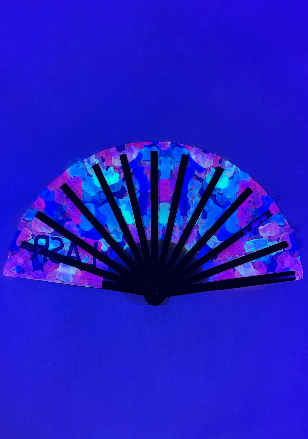  Sugar High Gummy Bear UV Reactive Rave Fan