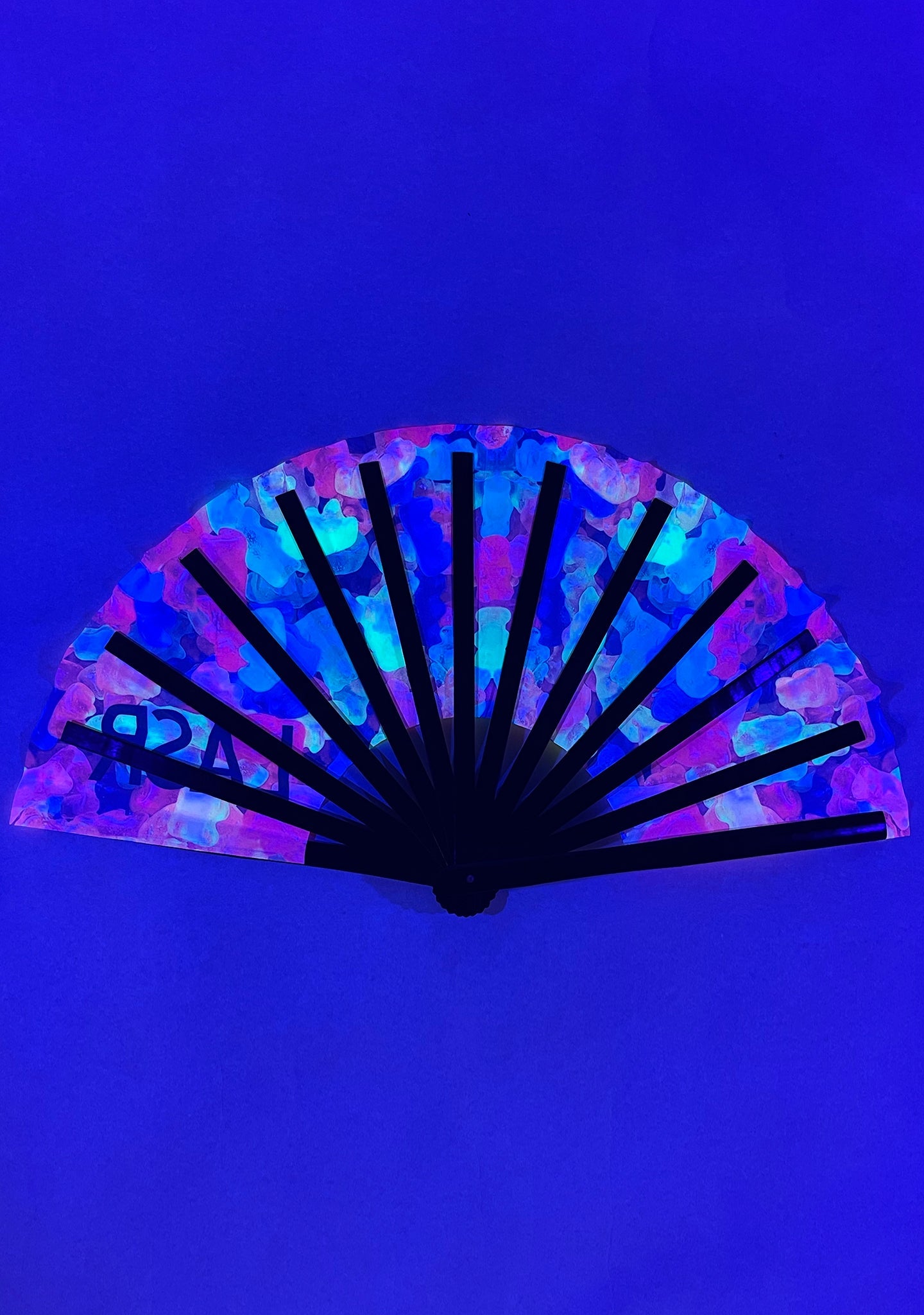  Sugar High Gummy Bear UV Reactive Rave Fan
