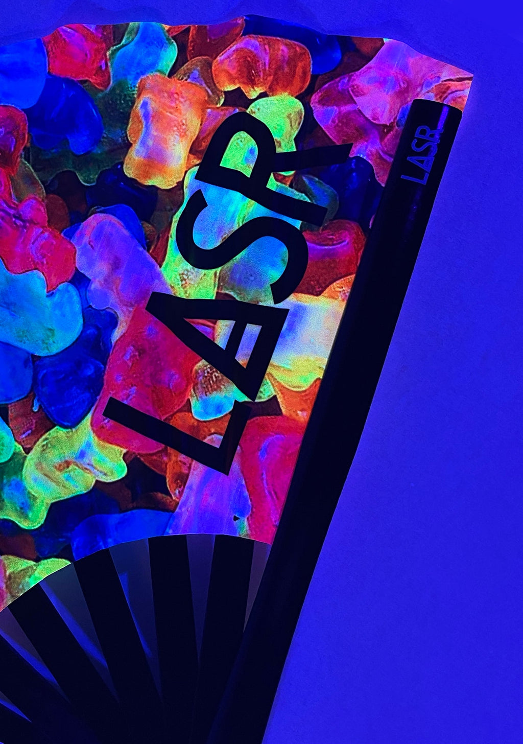  Sugar High Gummy Bear UV Reactive Rave Fan
