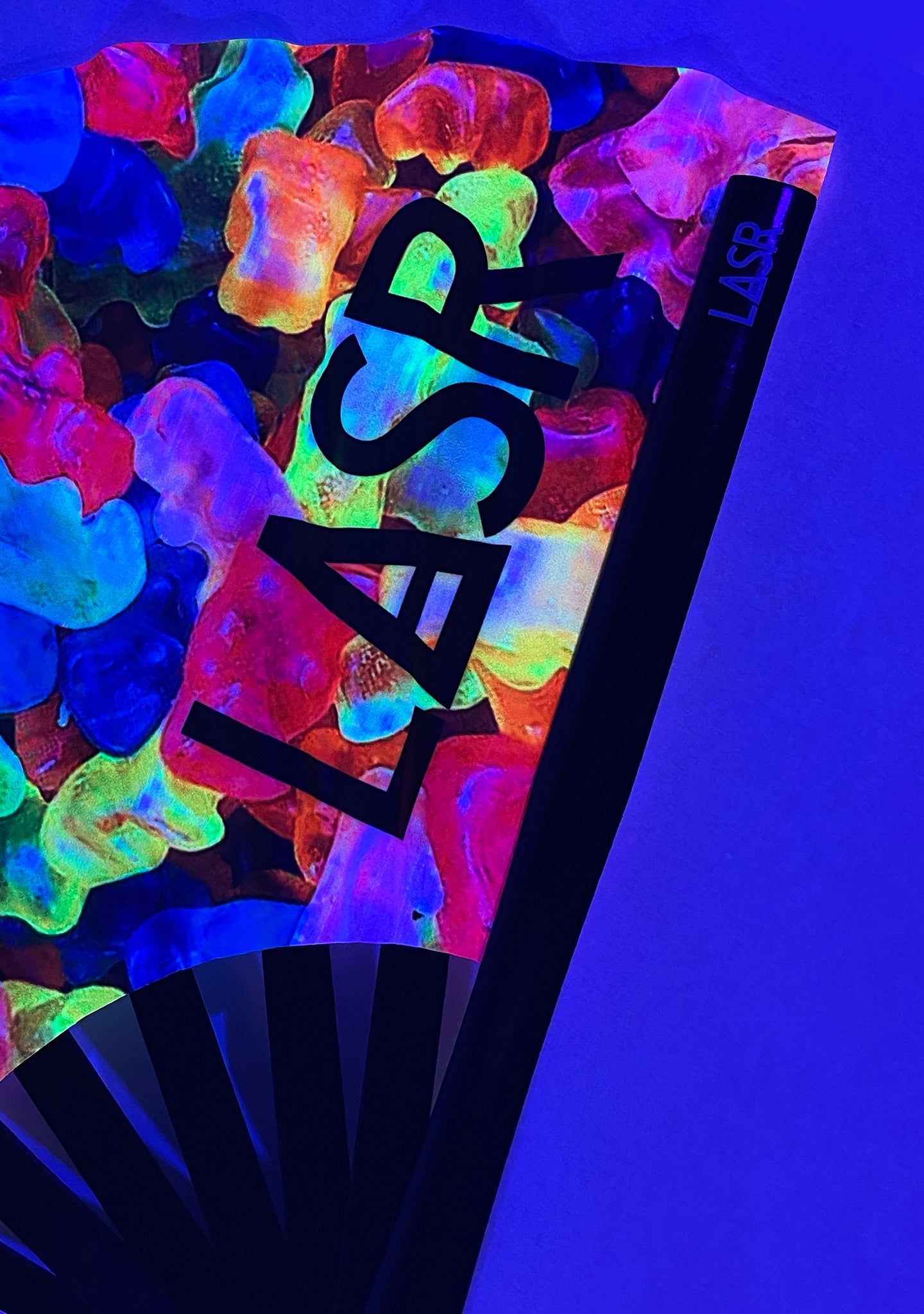  Sugar High Gummy Bear UV Reactive Rave Fan