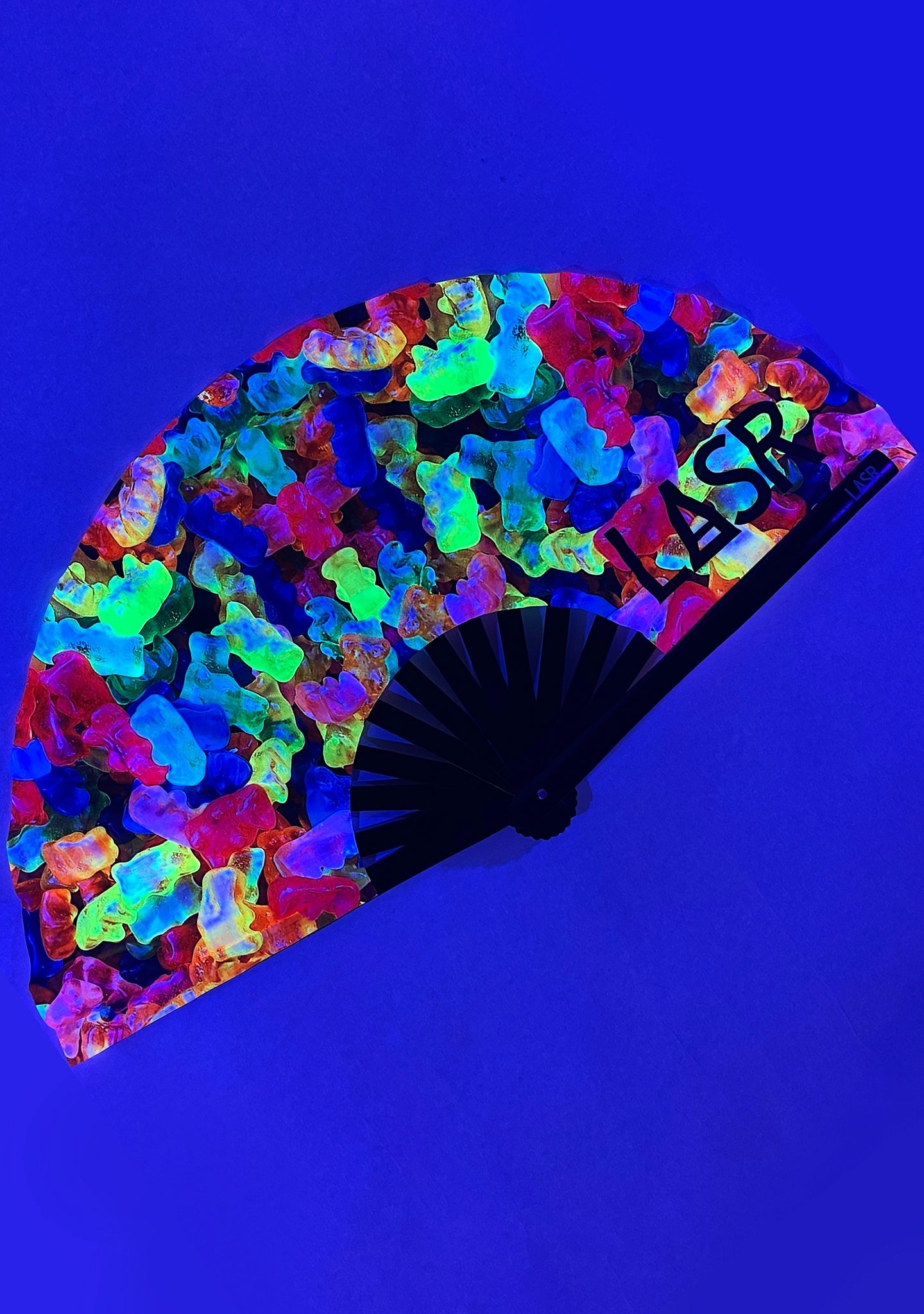  Sugar High Gummy Bear UV Reactive Rave Fan