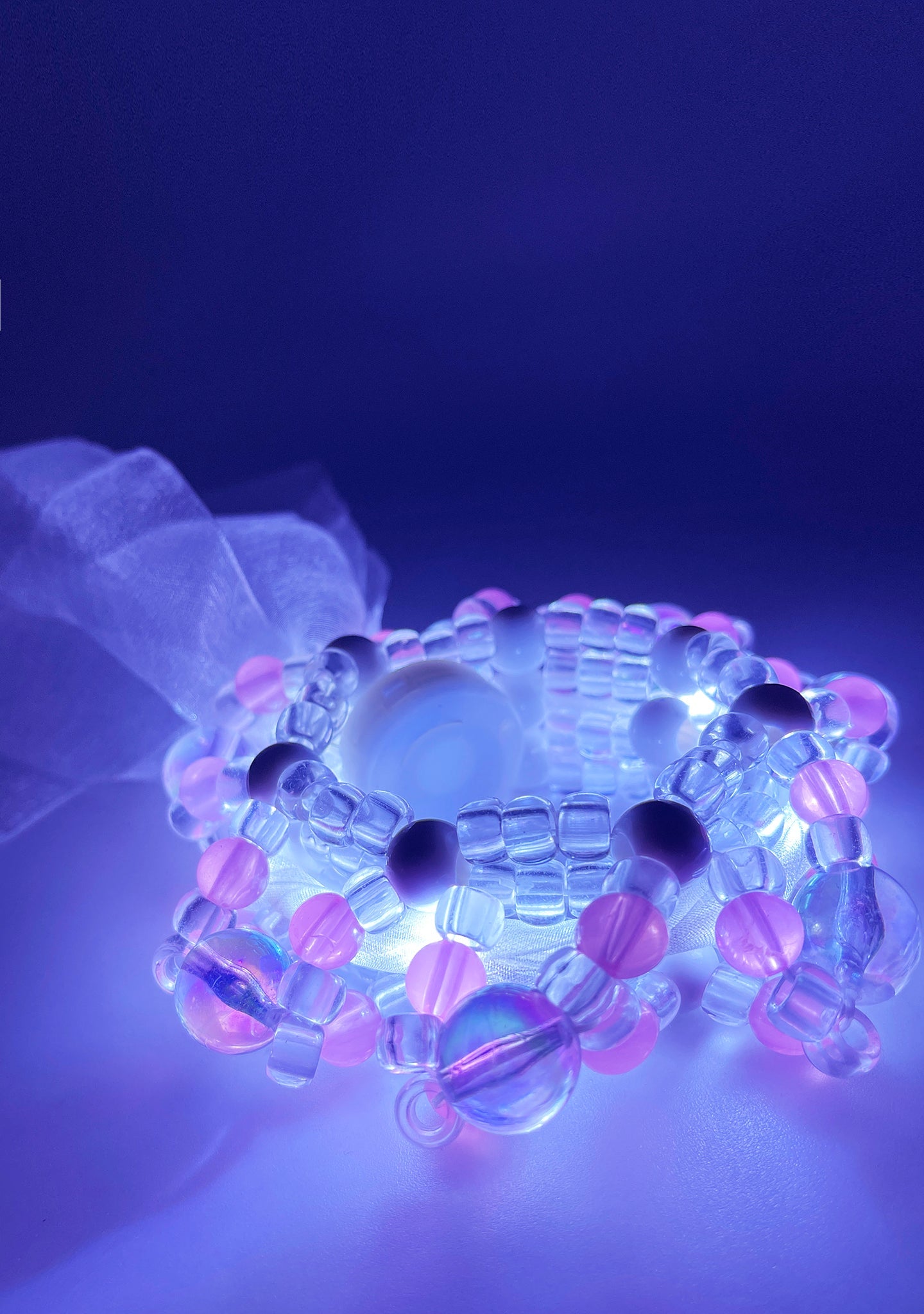  Sweet Melody Light Up Ribbon Rave Kandi Bracelet