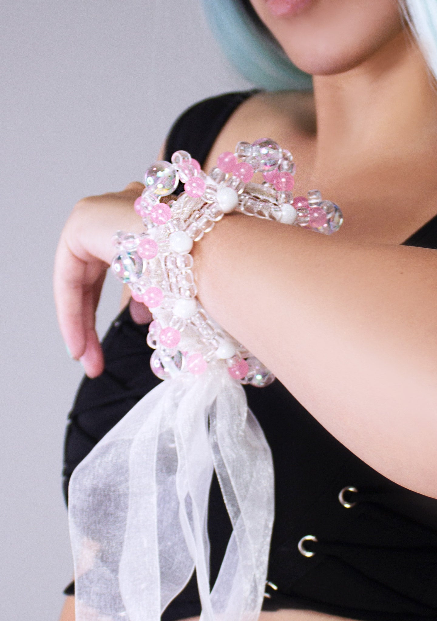  Sweet Melody Light Up Ribbon Rave Kandi Bracelet