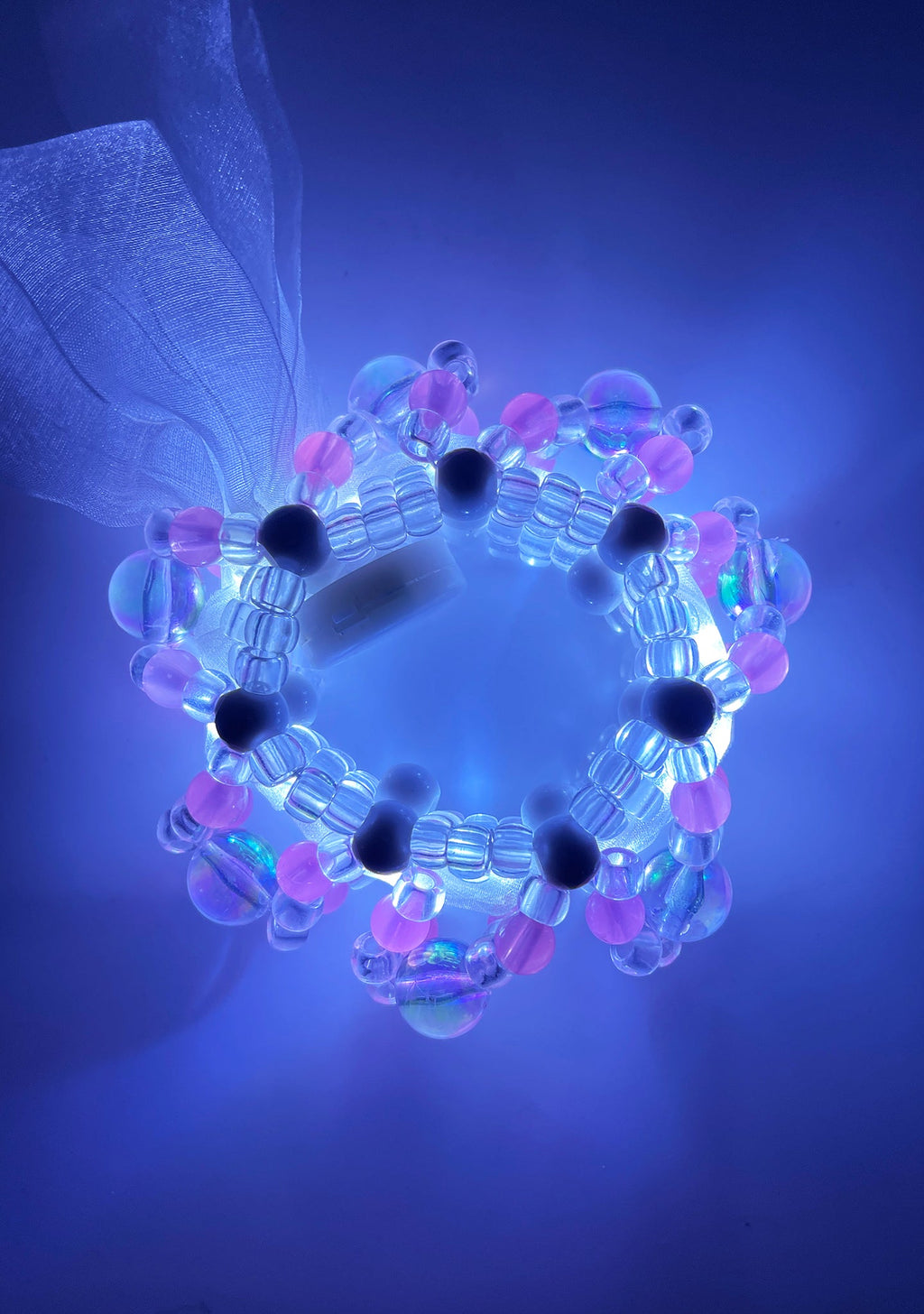  Sweet Melody Light Up Ribbon Rave Kandi Bracelet