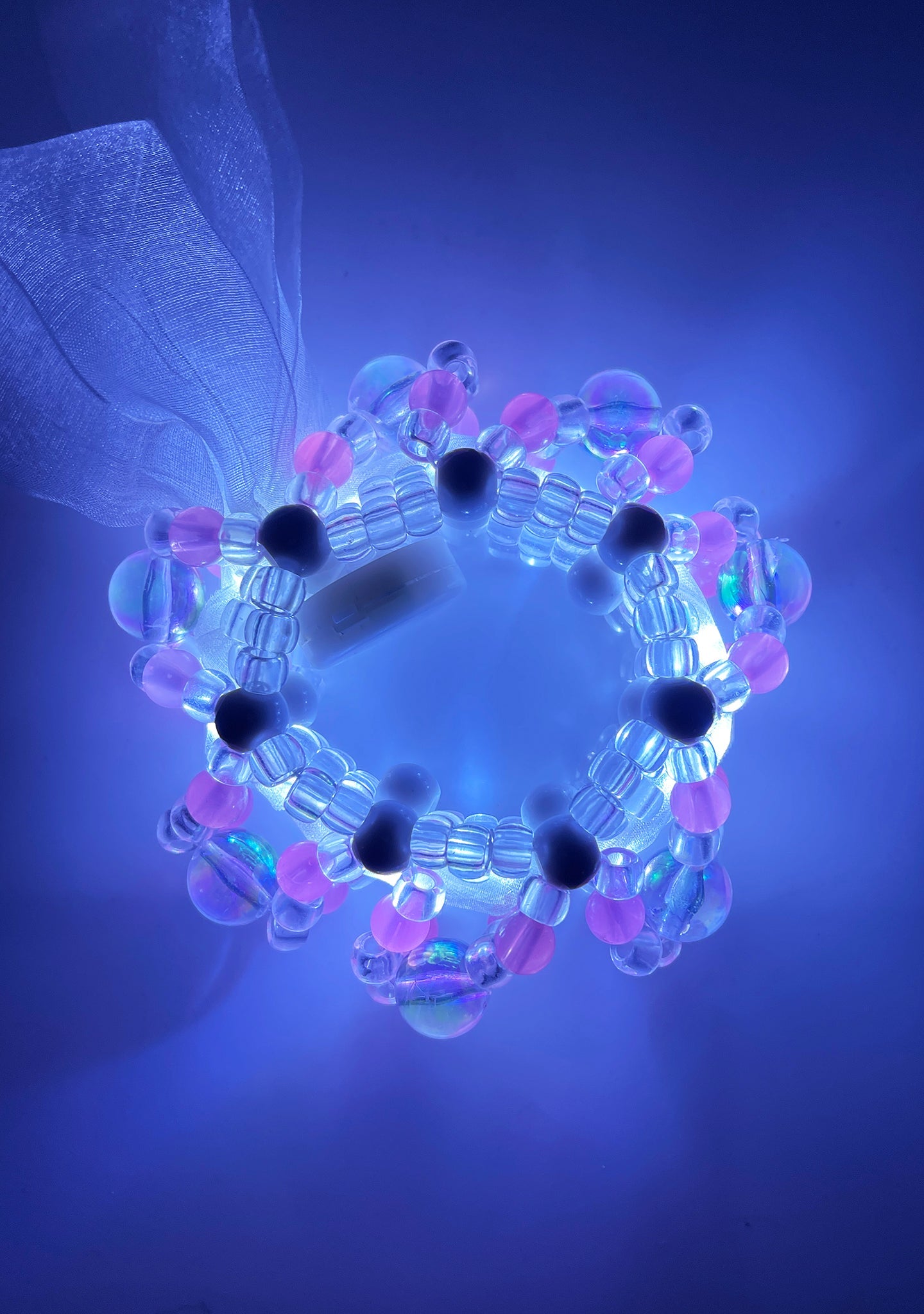  Sweet Melody Light Up Ribbon Rave Kandi Bracelet