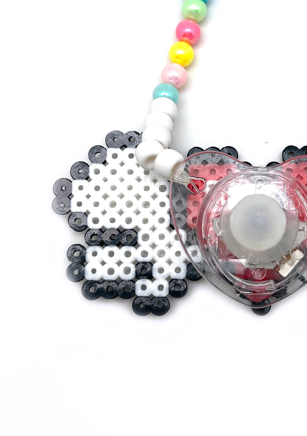  Sweetheart Synthwave Light Up Pacifier Rave Kandi Necklace