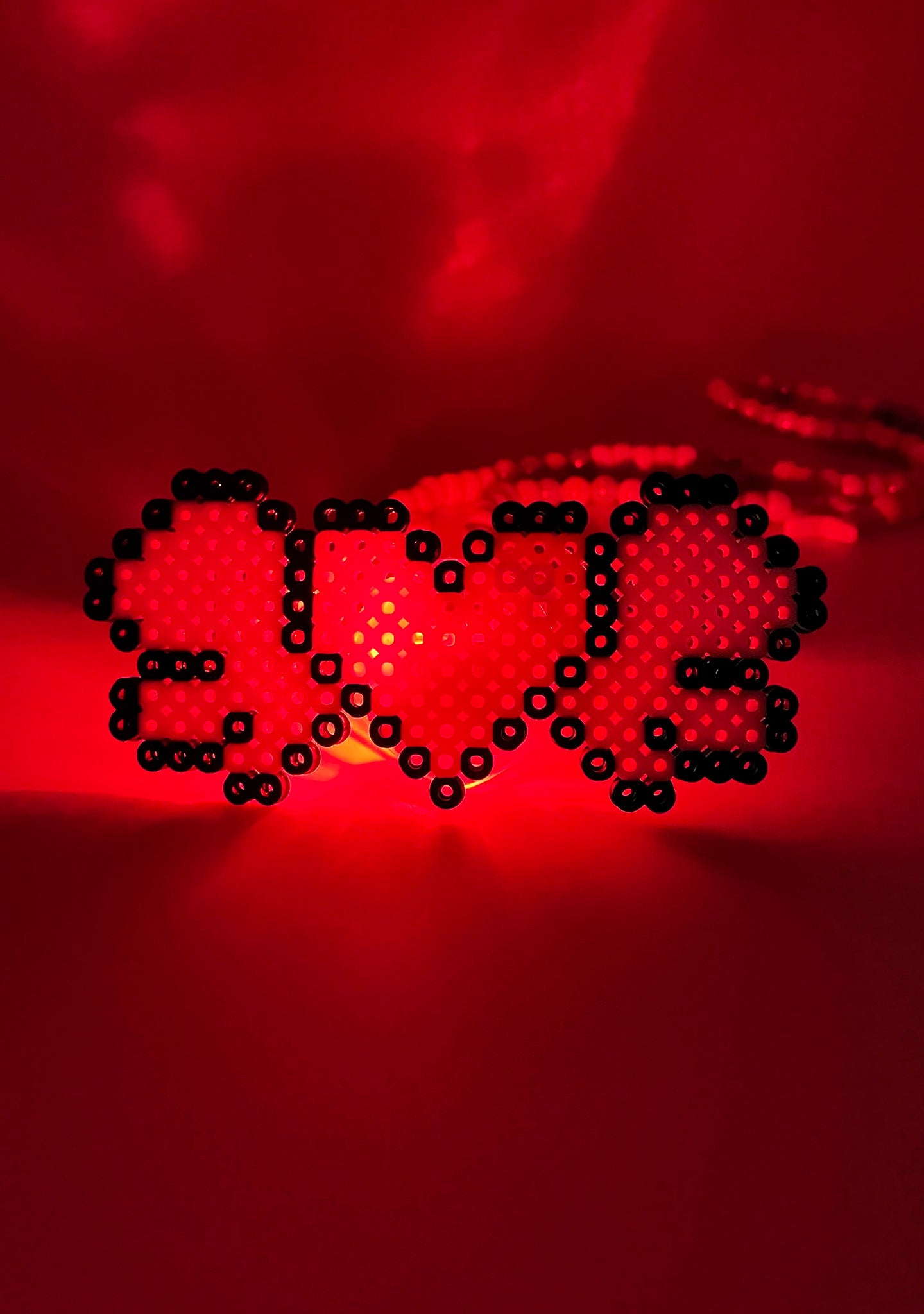 Sweetheart Synthwave Light Up Pacifier Rave Kandi Necklace
