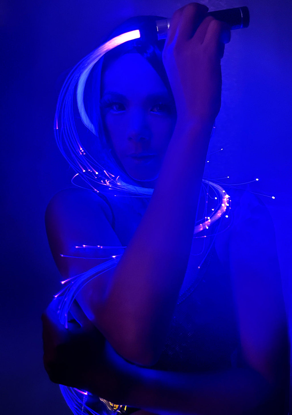  Ultraviolet Fiber Optic Light Up Whip