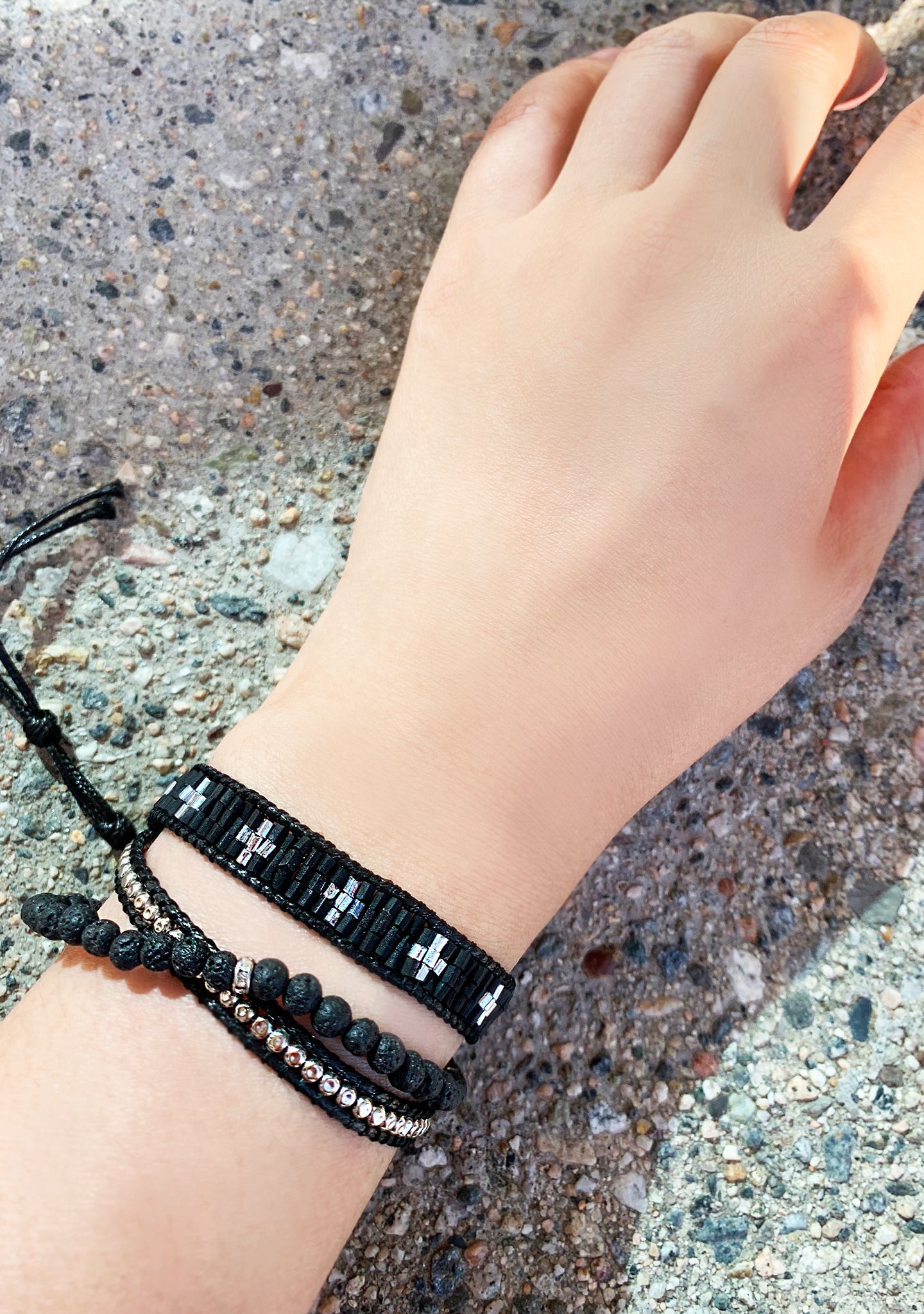  X Katie Soleil Maddox Triple Wrap Beaded Bracelet