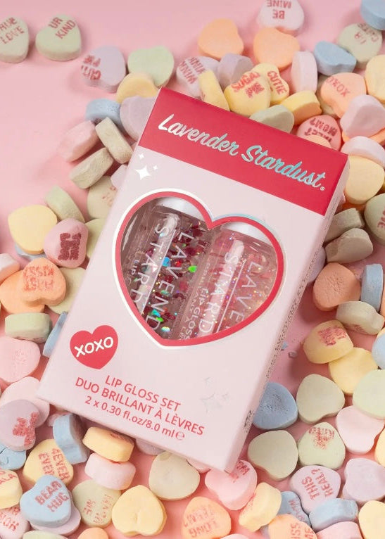  Sweetheart Glitter Lip Gloss 2PC Box Set