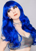 LEG AVENUE Blue Bombshell Long Wavy Bang Wig