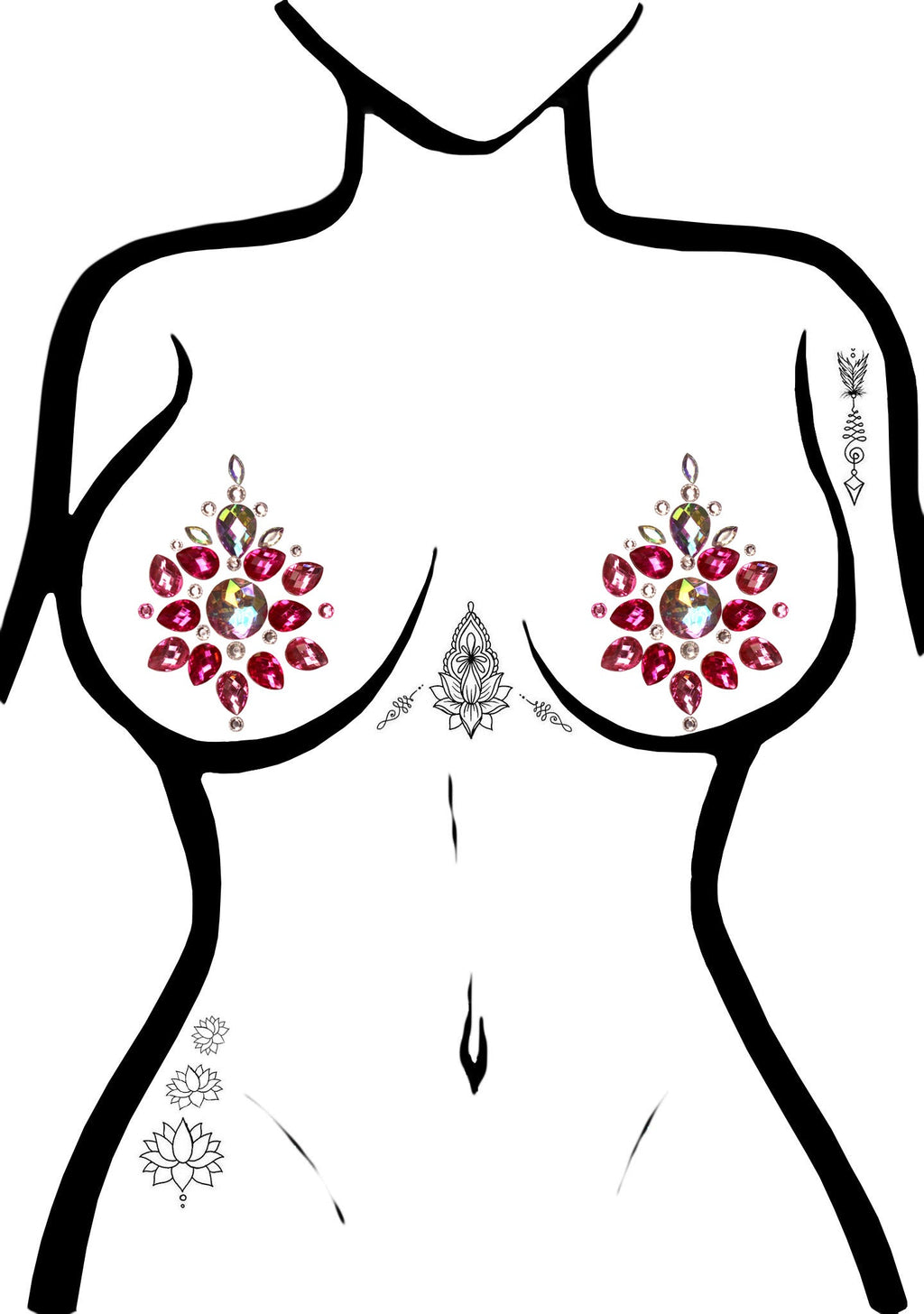 LEG AVENUE Phoenix Jeweled Nipple Pasties