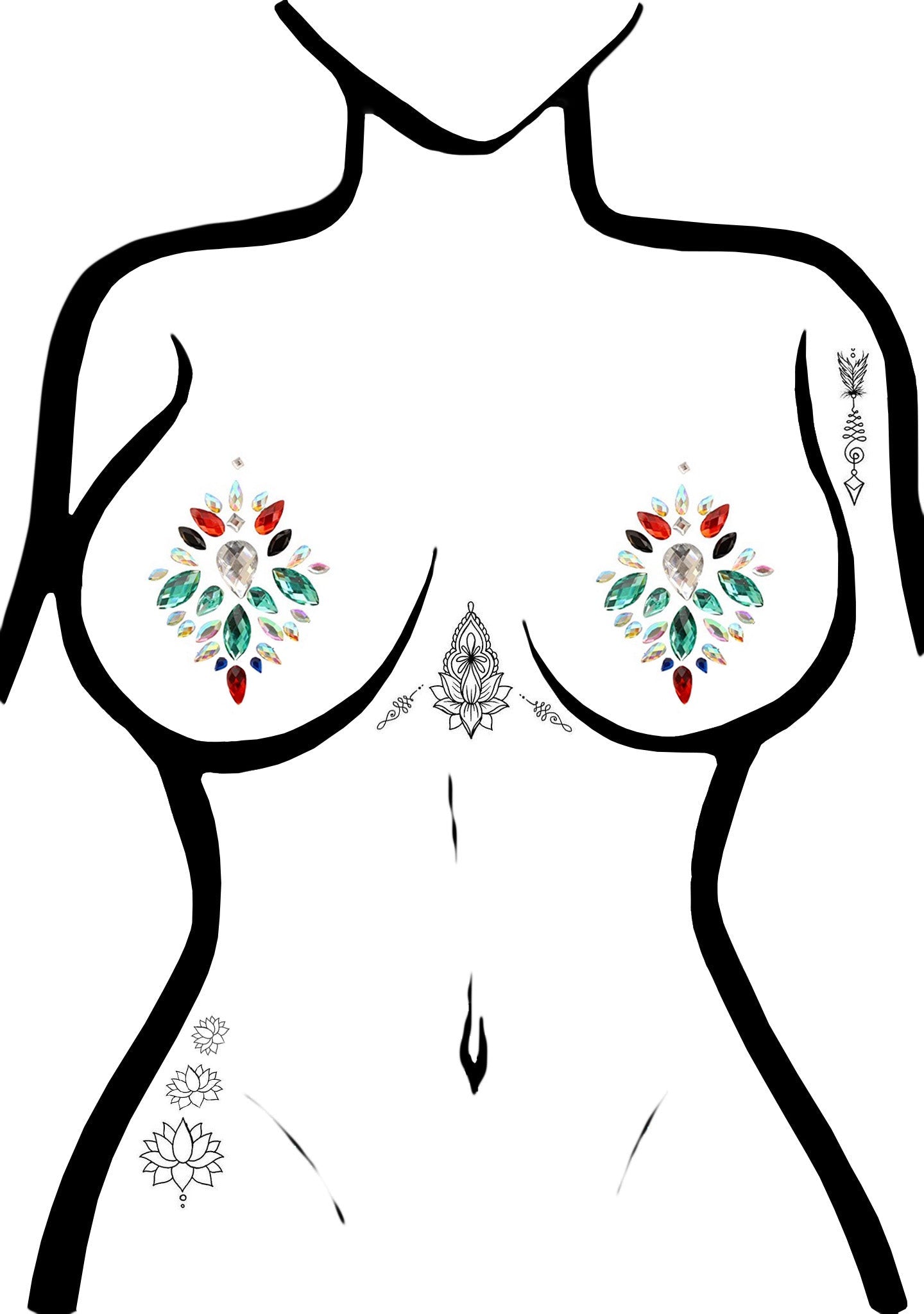 LEG AVENUE Vega Jeweled Nipple Pasties