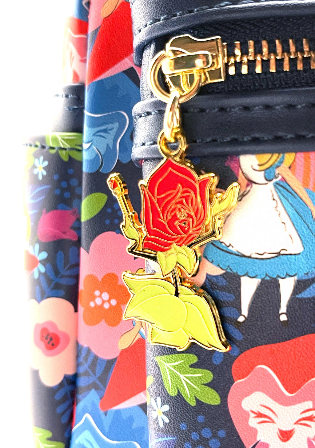 LOUNGEFLY X LASR Exclusive Disney Alice In Wonderland Golden Afternoon AOP Mini Backpack