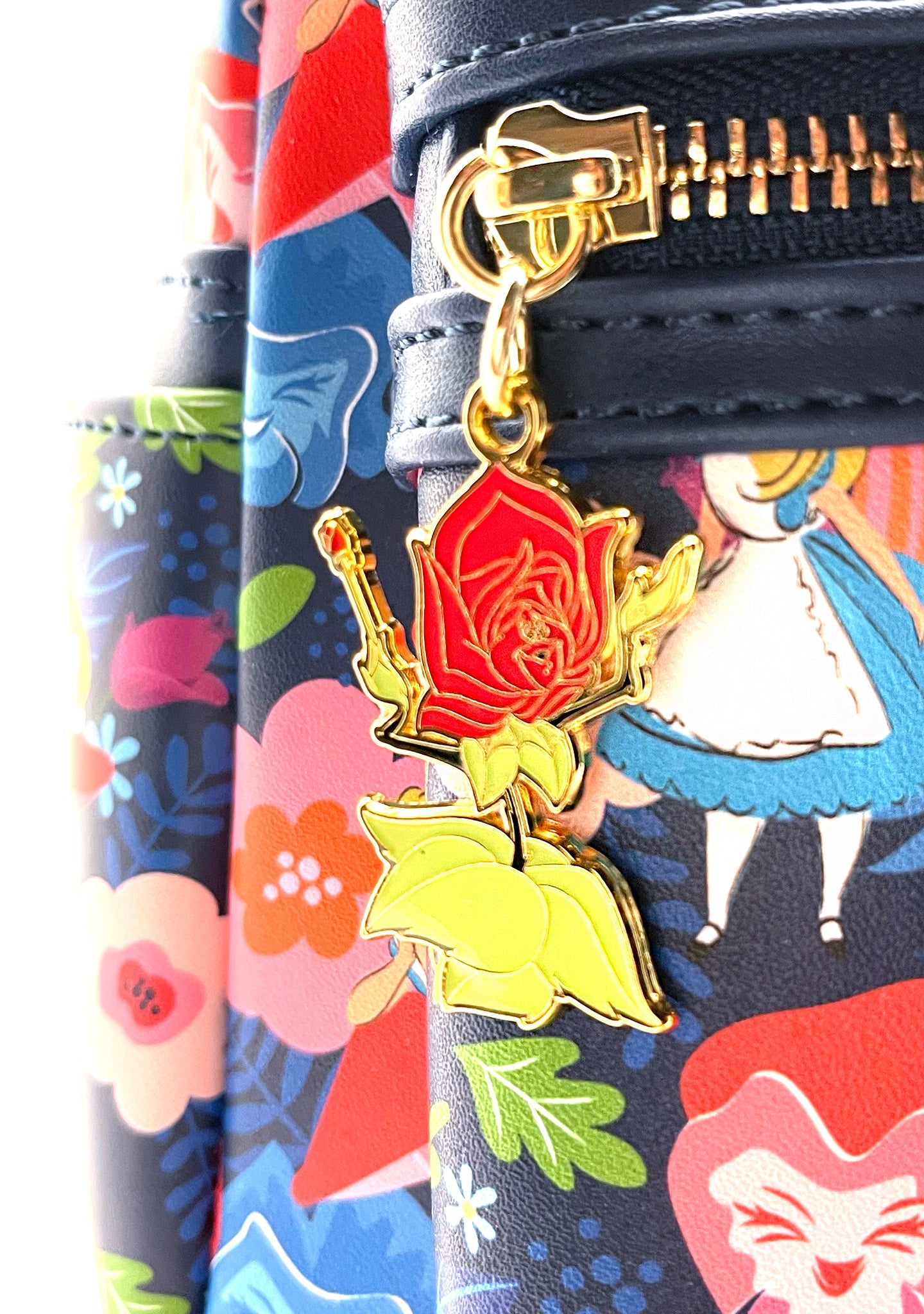 LOUNGEFLY X LASR Exclusive Disney Alice In Wonderland Golden Afternoon AOP Mini Backpack