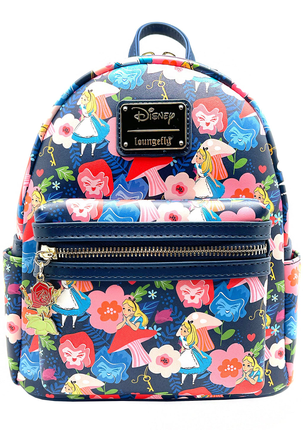 LOUNGEFLY X LASR Exclusive Disney Alice In Wonderland Golden Afternoon AOP Mini Backpack