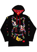 LOUNGEFLY Disney Mickey & Friends Holiday String Lights Glow Unisex Hoodie