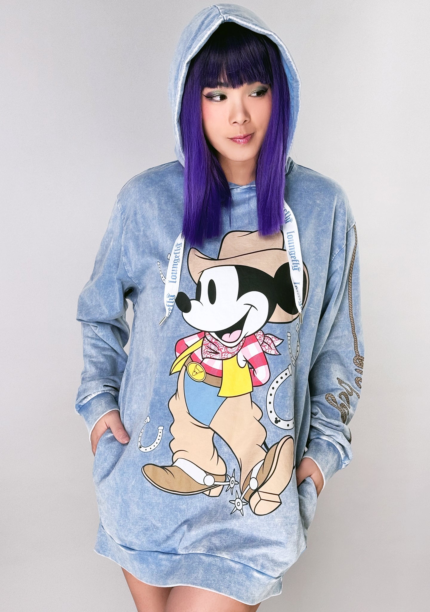 LOUNGEFLY Disney Western Cowboy Mickey Unisex Hoodie