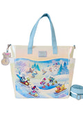 LOUNGEFLY Disney Mickey & Friends Winter Wonderland Convertible Tote Bag