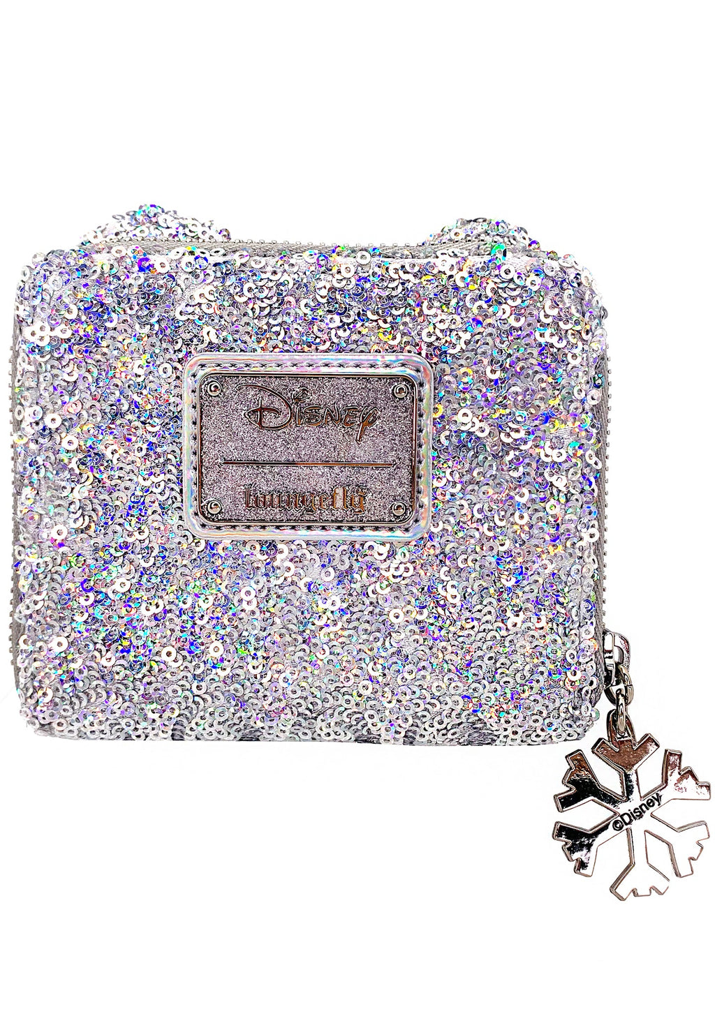 LOUNGEFLY X LASR Exclusive Disney Holographic Sequin Minnie Zip Wallet
