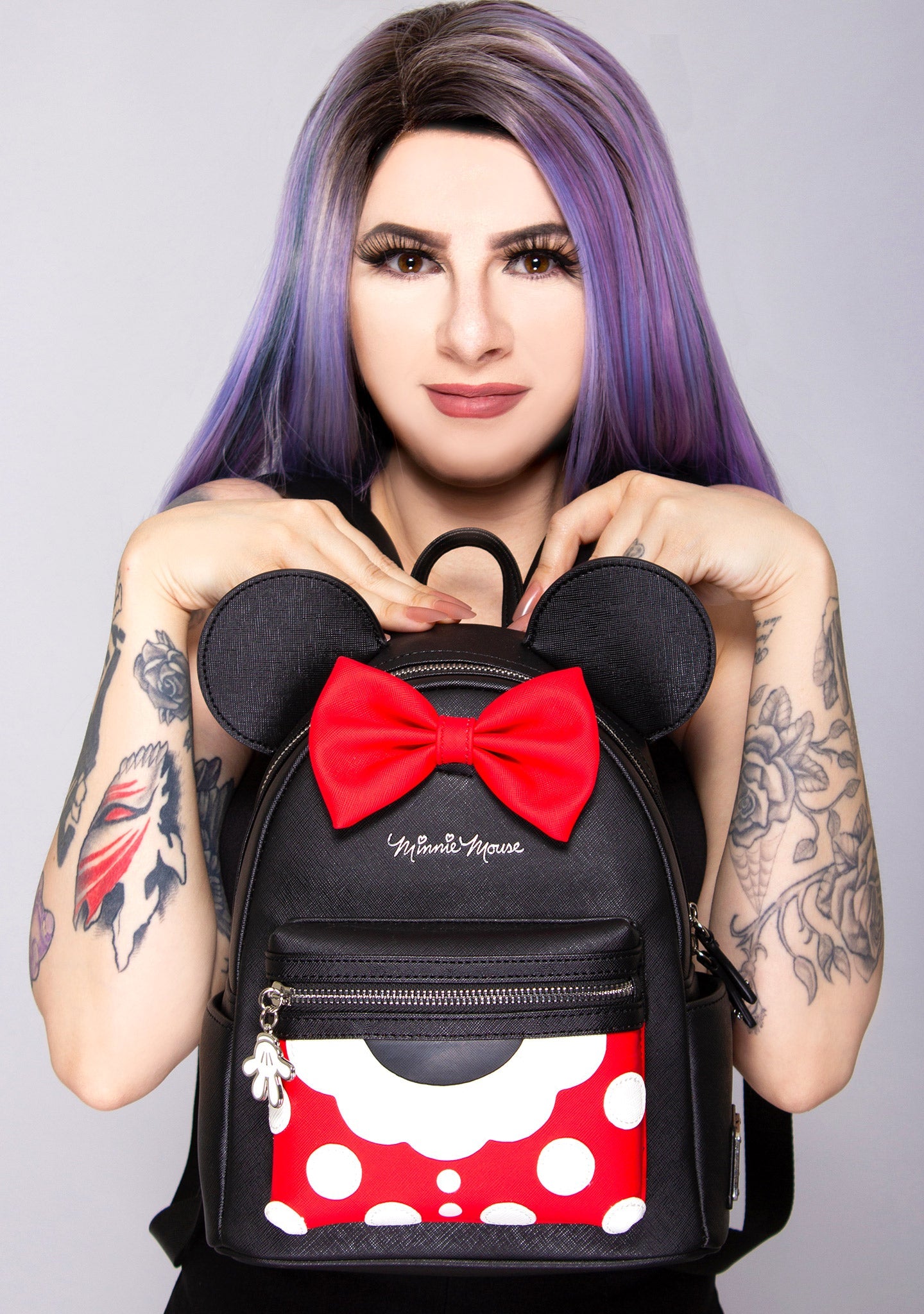 LOUNGEFLY X LASR Exclusive Disney Minnie Mouse Dress Mini Backpack