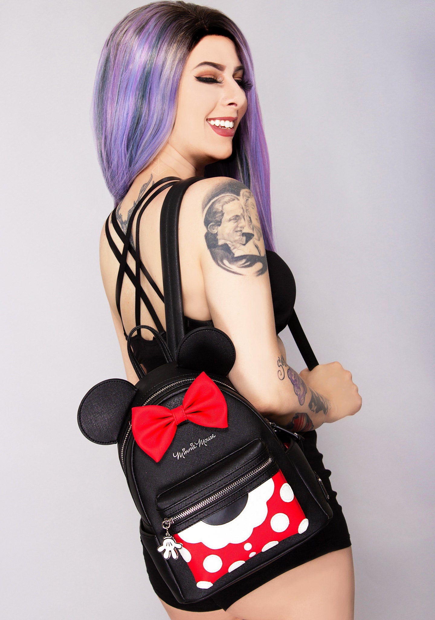 LOUNGEFLY X LASR Exclusive Disney Minnie Mouse Dress Mini Backpack