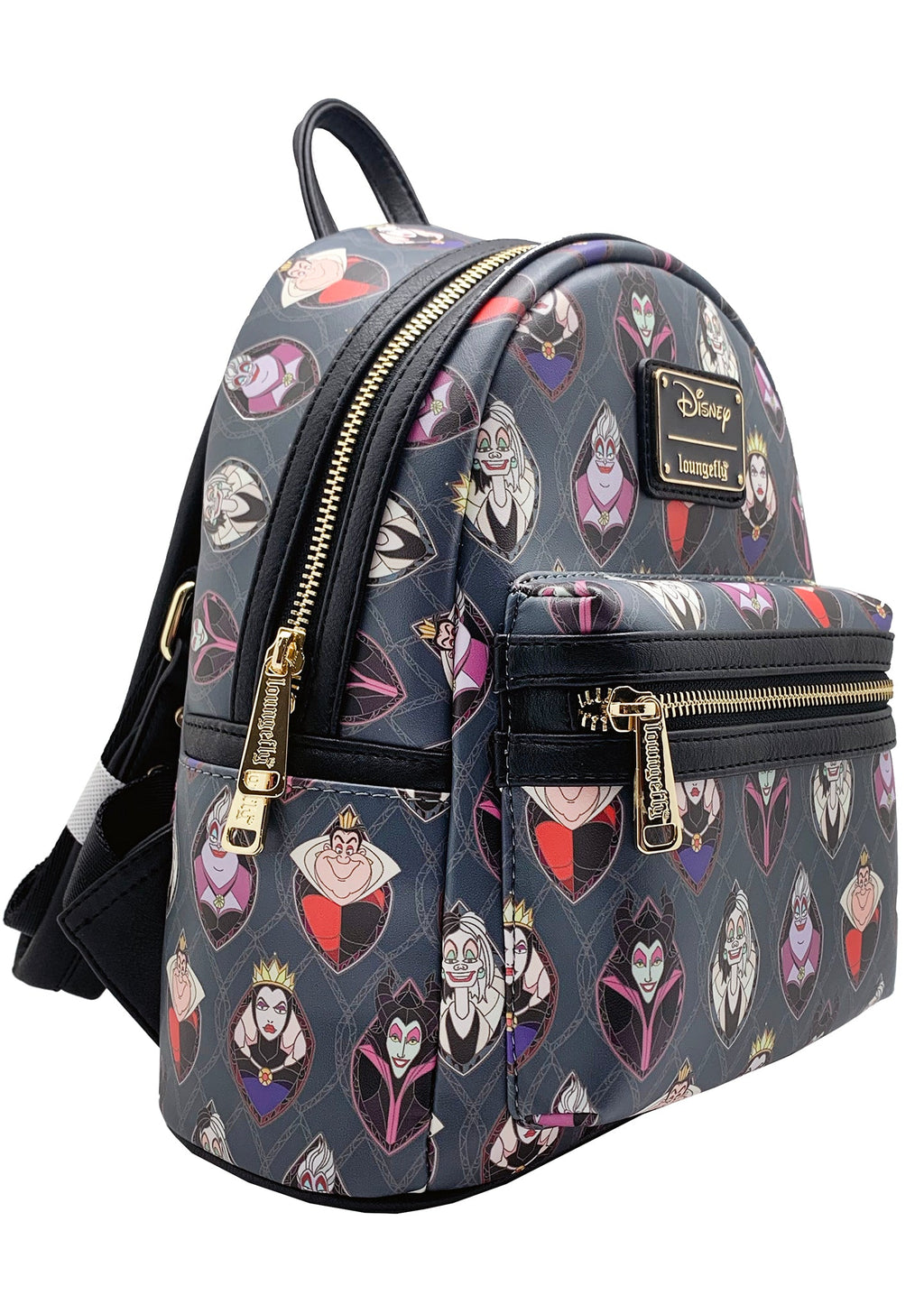 LOUNGEFLY X LASR Exclusives Disney Villains Stained Glass Mini Backpack