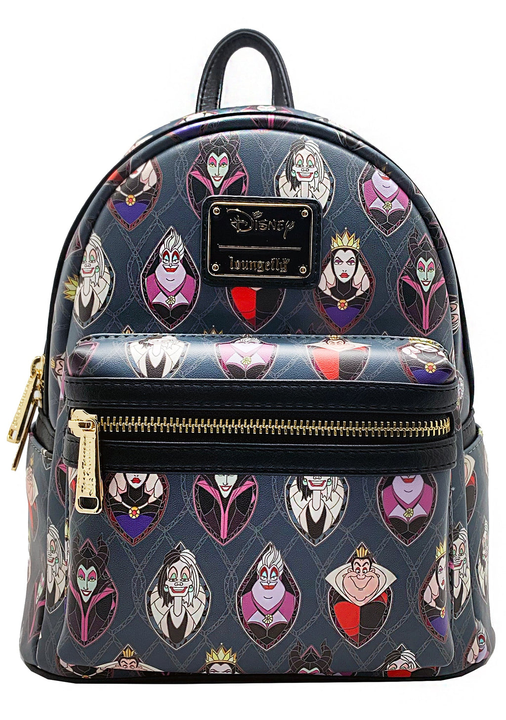 LOUNGEFLY X LASR Exclusives Disney Villains Stained Glass Mini Backpack