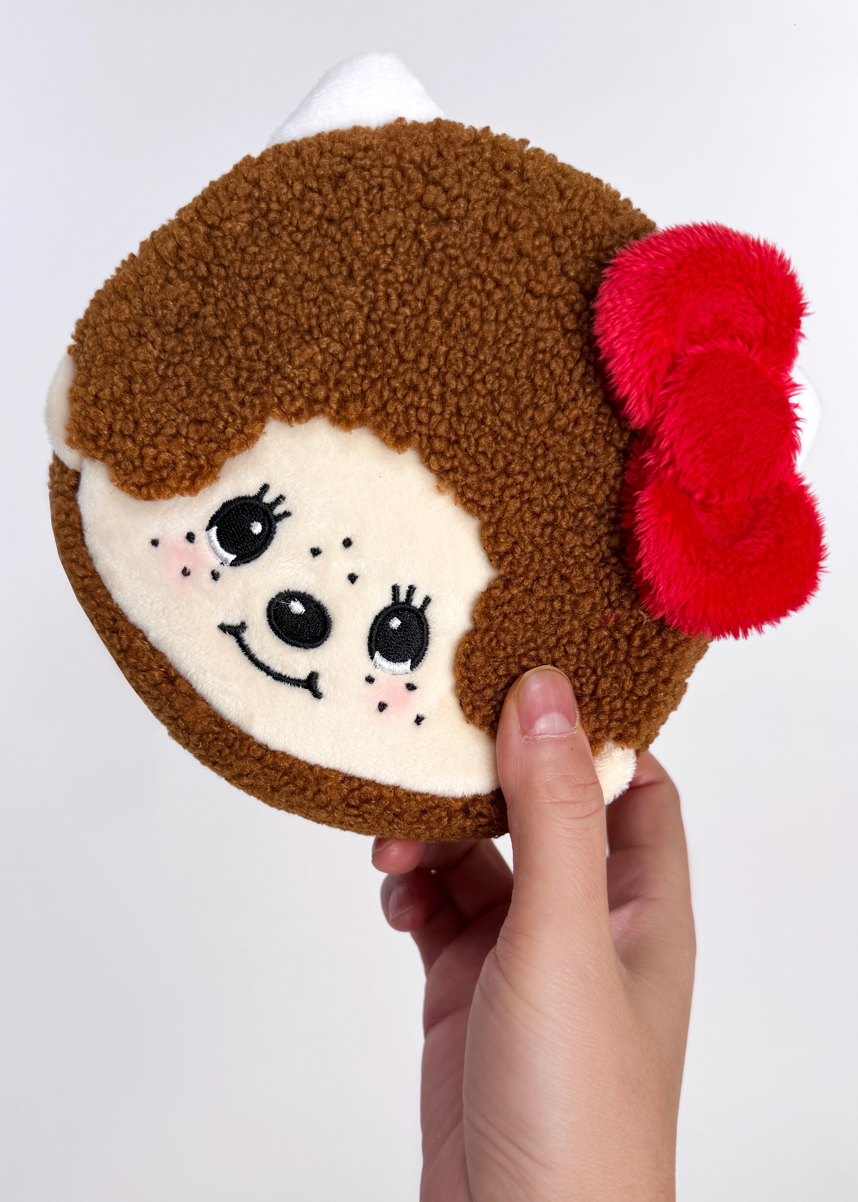  Monchhichi X Sanrio Hello Kitty Face Plush Cosmetic Bag -Limited Edition